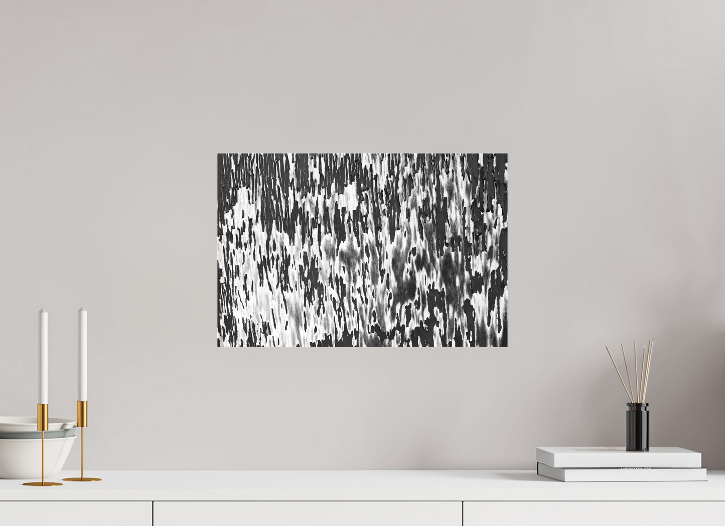 Chipping - Abstrakte Schwarzweiß-Fotografie, Nahaufnahme - Hochwertiger Abzug in Galeriequalität