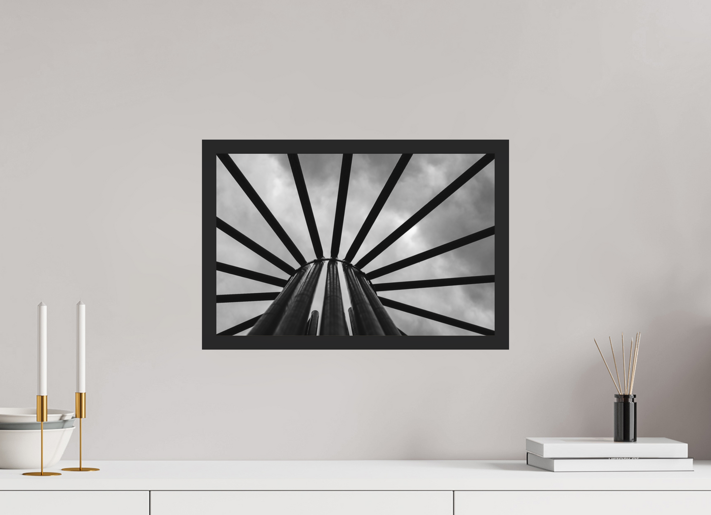 Rays - Abstrakte Schwarzweiß-Fotografie, Naheinstellung - Hochwertiger Abzug in Galeriequalität