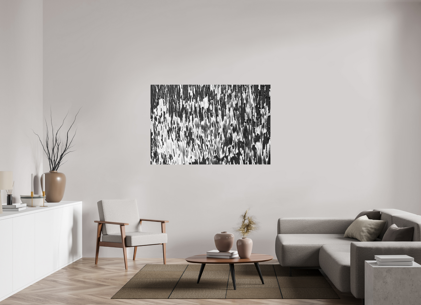 Chipping - Abstrakte Schwarzweiß-Fotografie, Nahaufnahme - Hochwertiger Abzug in Galeriequalität