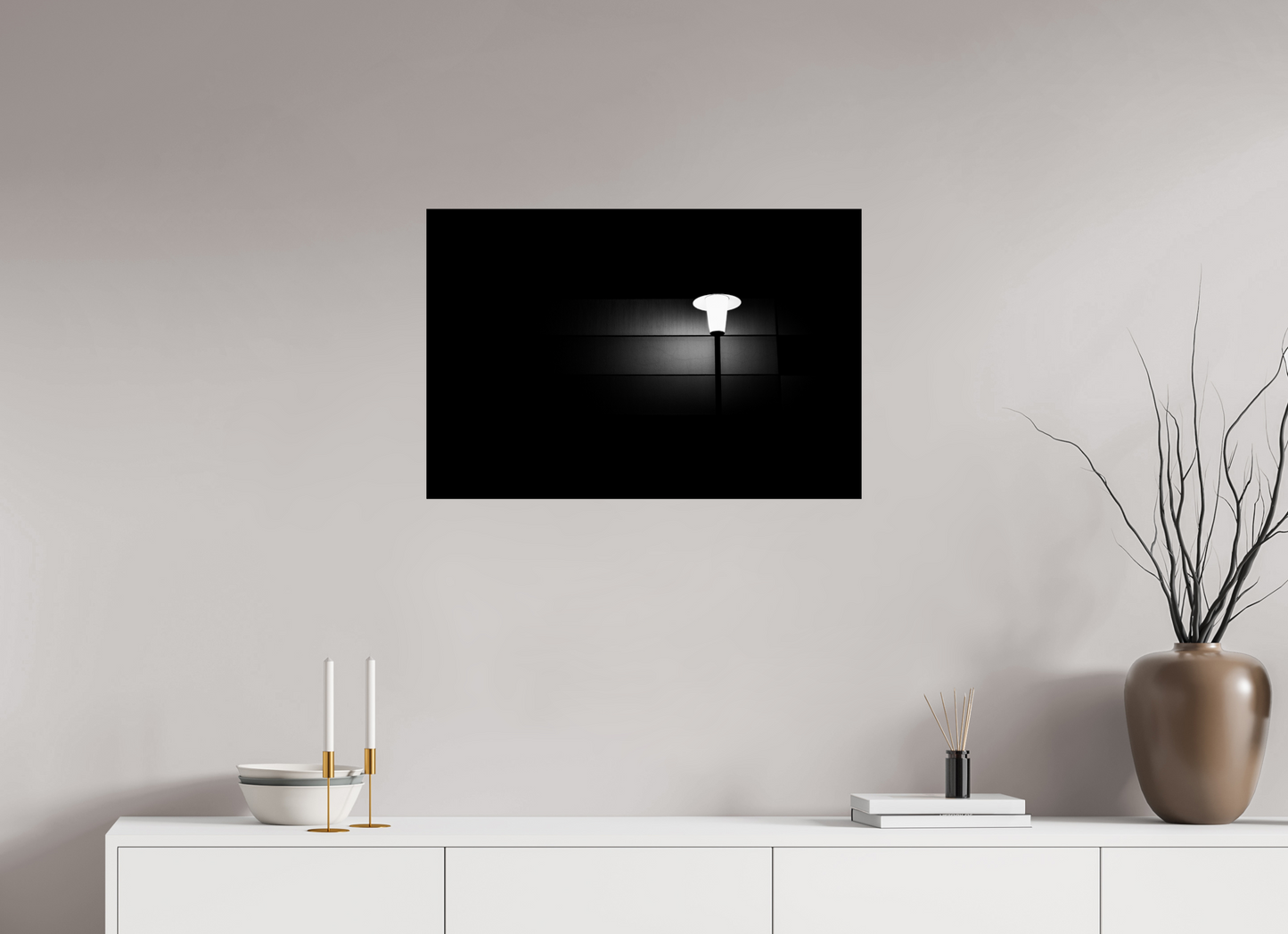 Epiphany - Minimalistische Schwarzweiß-Nachtfotografie - Hochwertiger Abzug in Galeriequalität