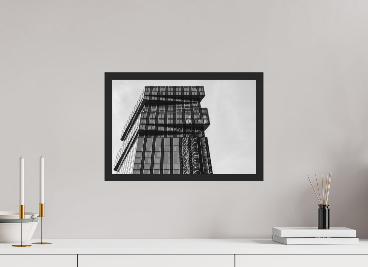 Jenga - Schwarzweiß-Architekturfotografie - Hochwertiger Abzug in Galeriequalität