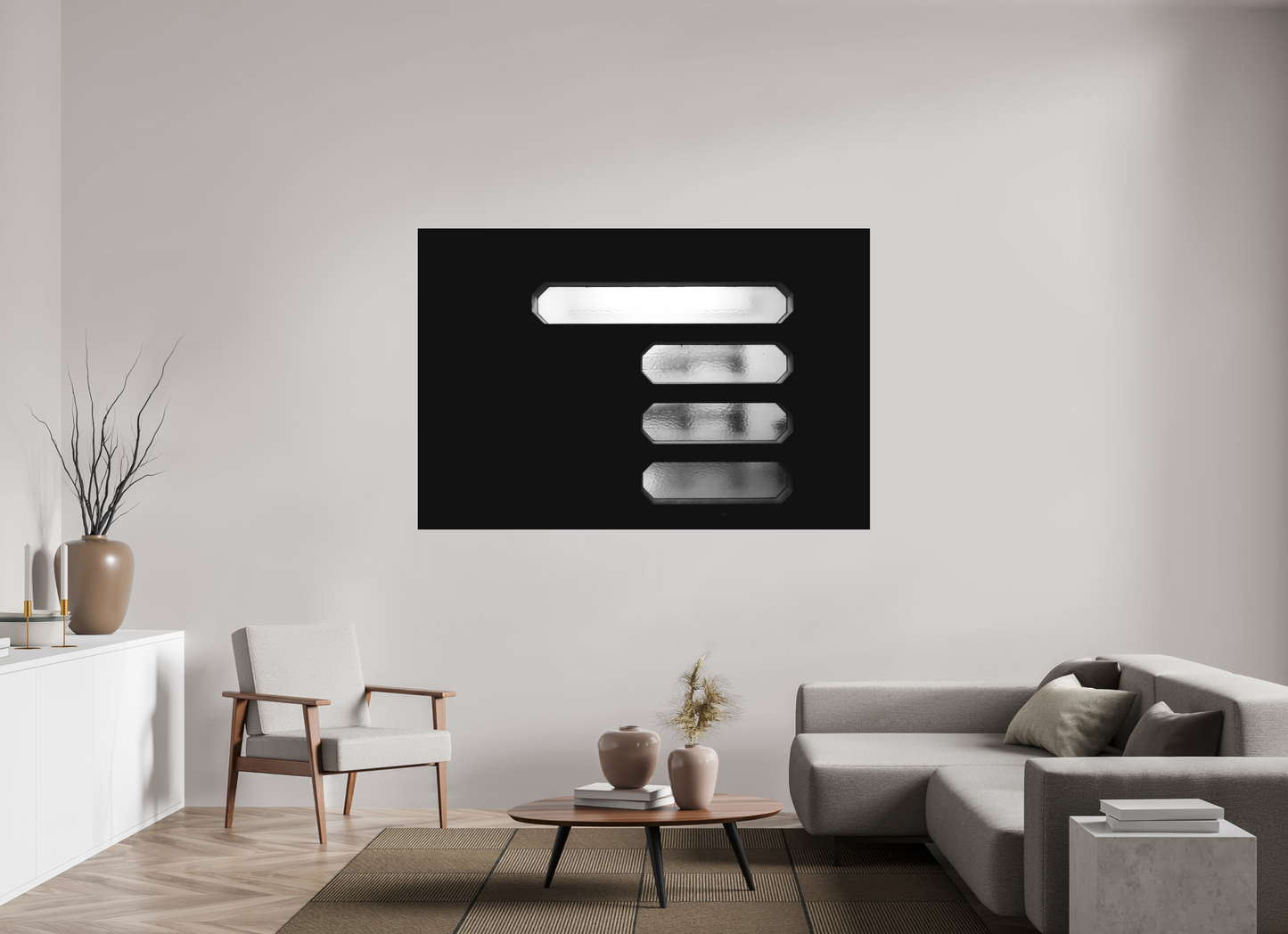 Pointer - Schwarzweiß-Nachtfotografie - Hochwertiger Abzug in Galeriequalität