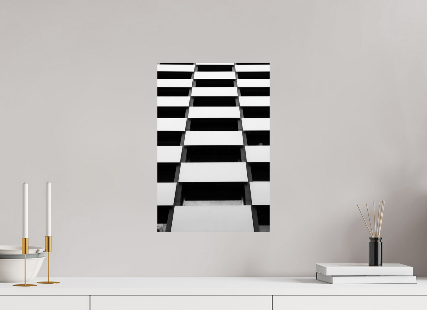Checkers - Schwarzweiß-Architekturfotografie - Hochwertiger Abzug in Galeriequalität