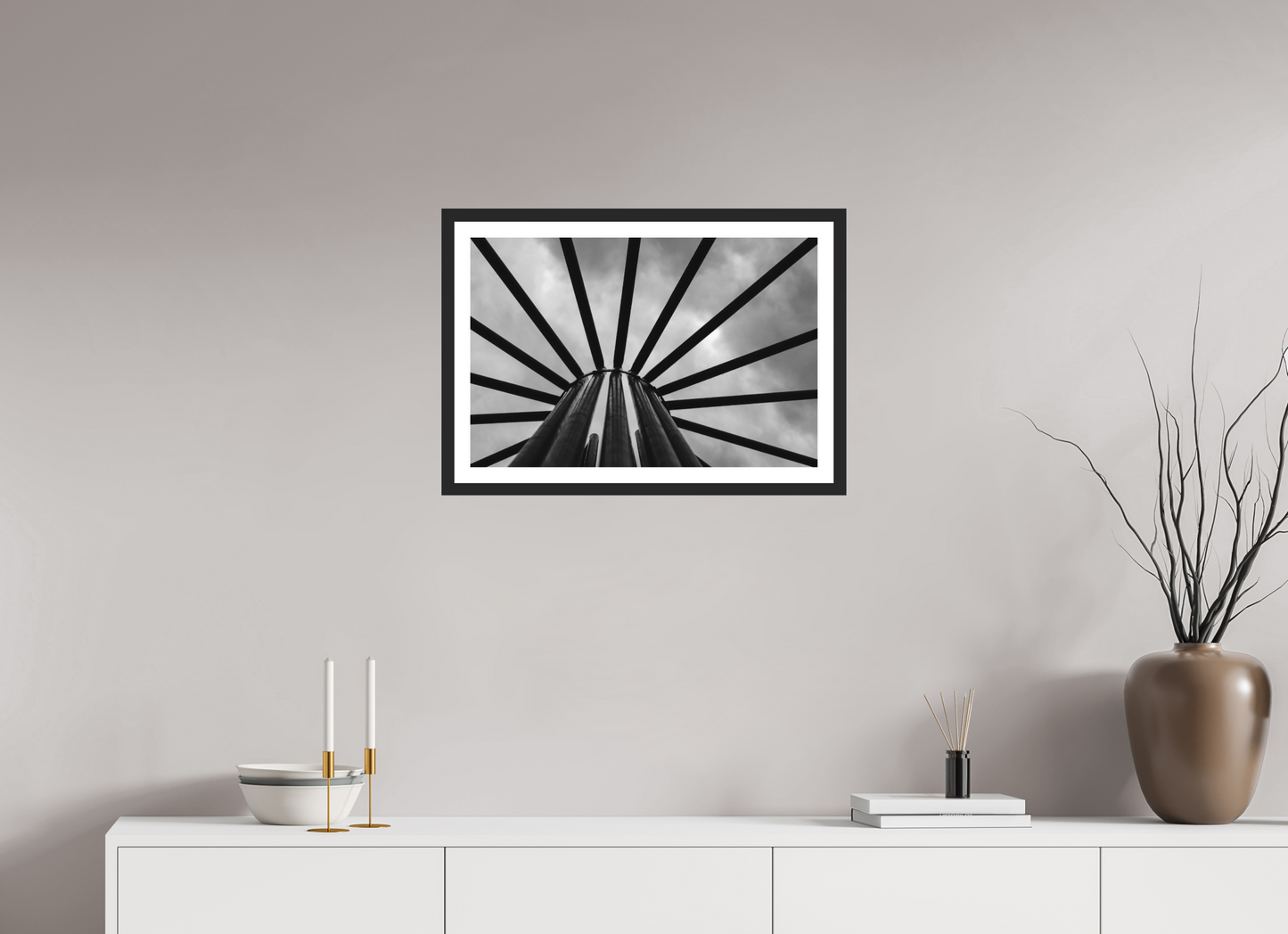 Rays - Abstrakte Schwarzweiß-Fotografie, Naheinstellung - Hochwertiger Abzug in Galeriequalität