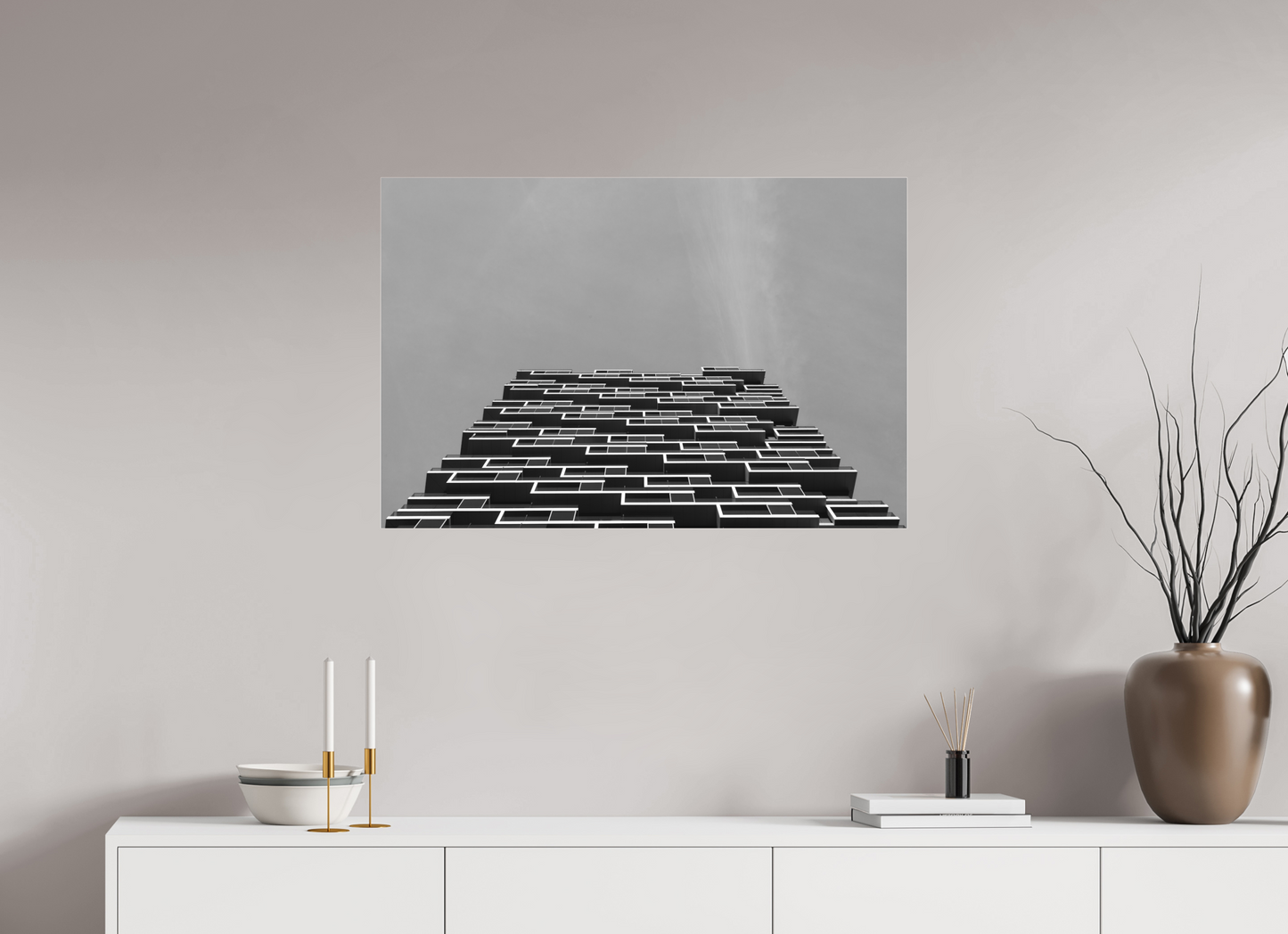 Maze - Schwarzweiß-Architekturfotografie - Hochwertiger Abzug in Galeriequalität