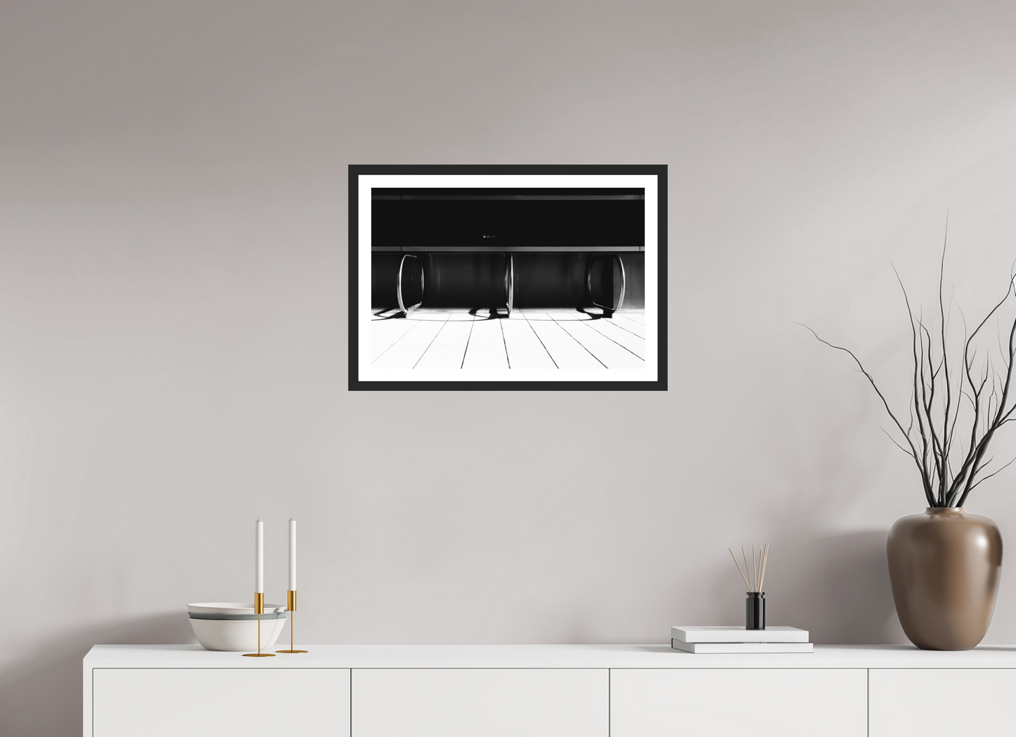 Triad - Schwarzweiß-Fotografie - Hochwertiger Abzug in Galeriequalität