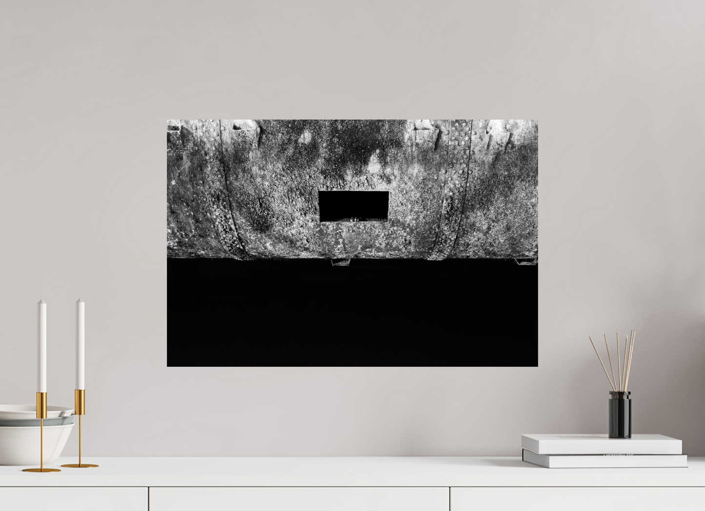 Peek - Abstrakte Schwarzweiß-Fotografie - Hochwertiger Abzug in Galeriequalität