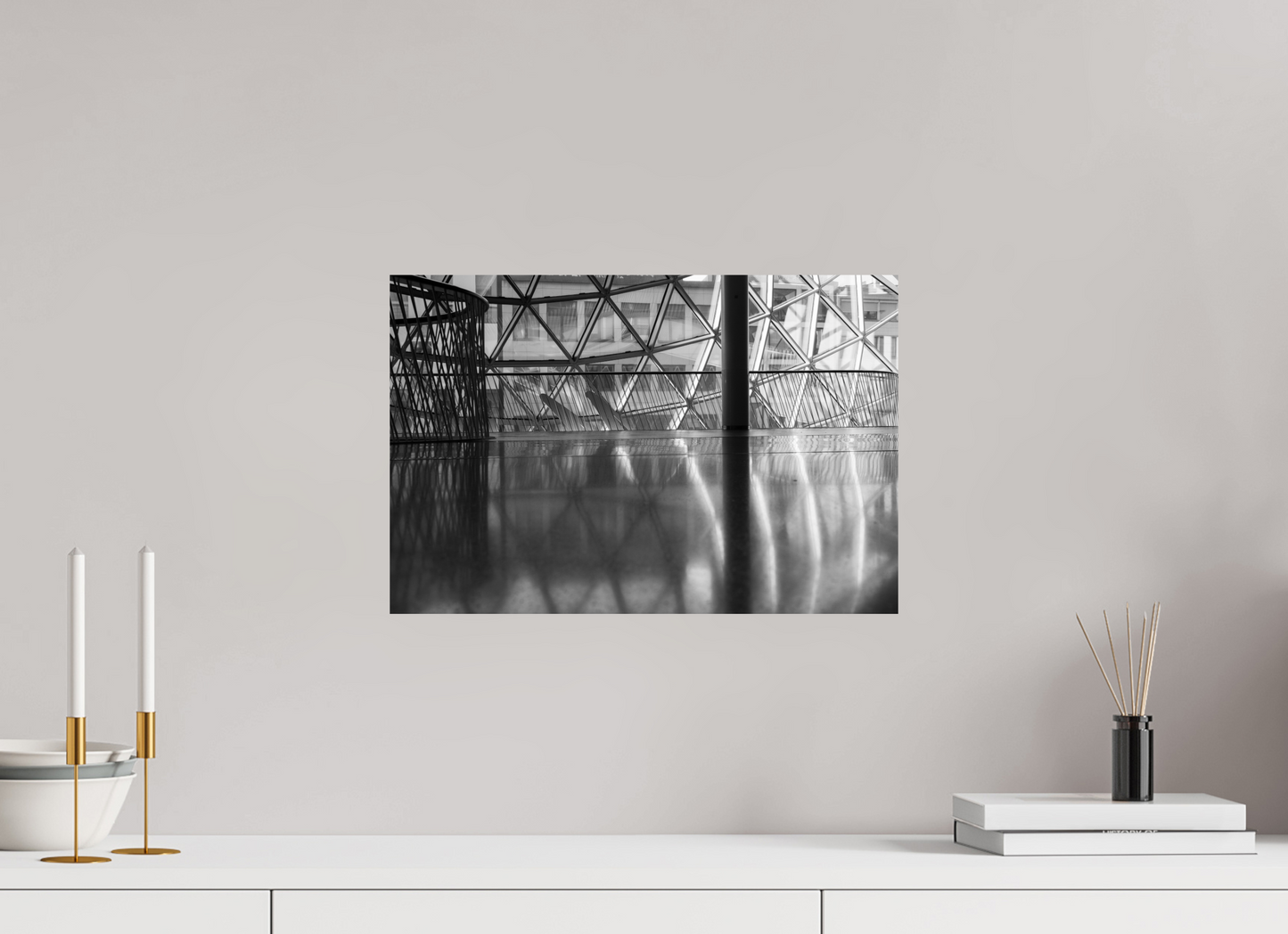 45 x 30 cm, Ilford Photo Print Polished - Schwarzweiß-Architekturfotografie - Hochwertiger Abzug in Galeriequalität