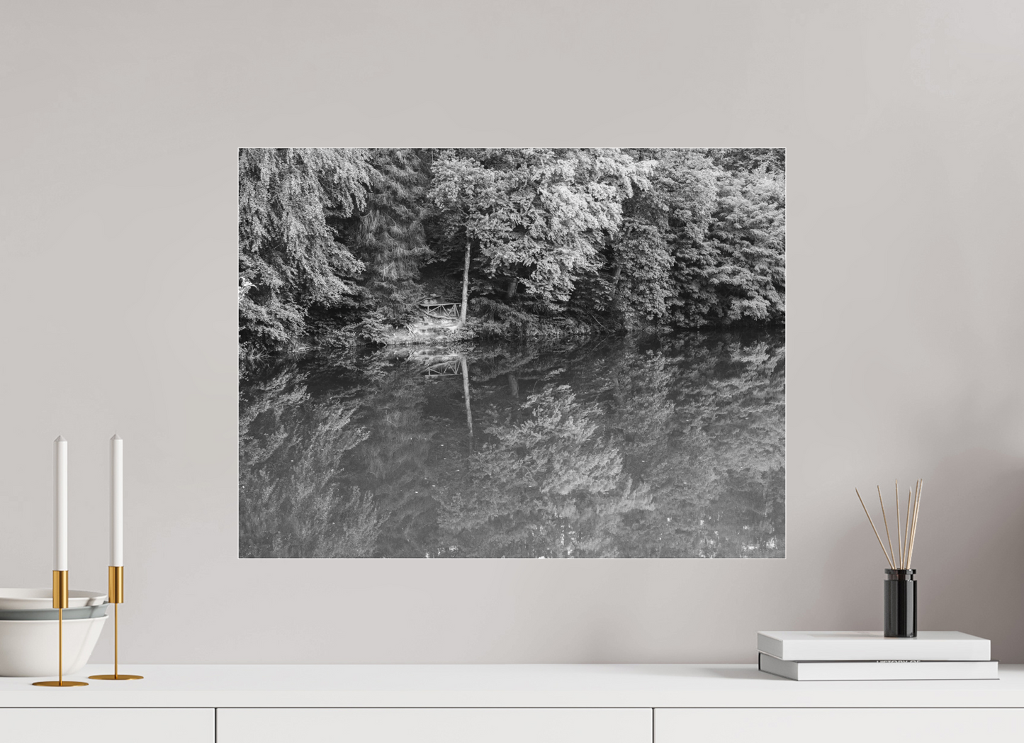 60 x 45 cm, Ilford on Aluminium behind Acrylic Glass Parallel - Schwarzweiß Landschaftsfotografie - Hochwertiger Abzug in Galeriequalität
