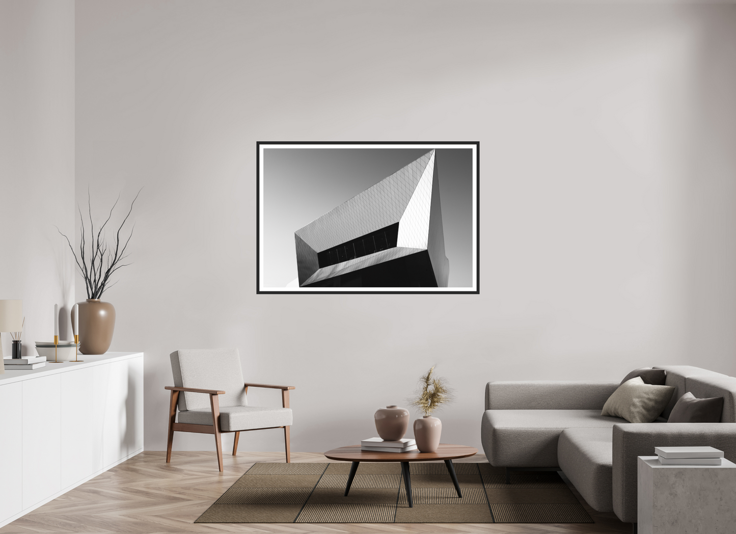 Distortion - Schwarzweiß-Architekturfotografie - Hochwertiger Abzug in Galeriequalität