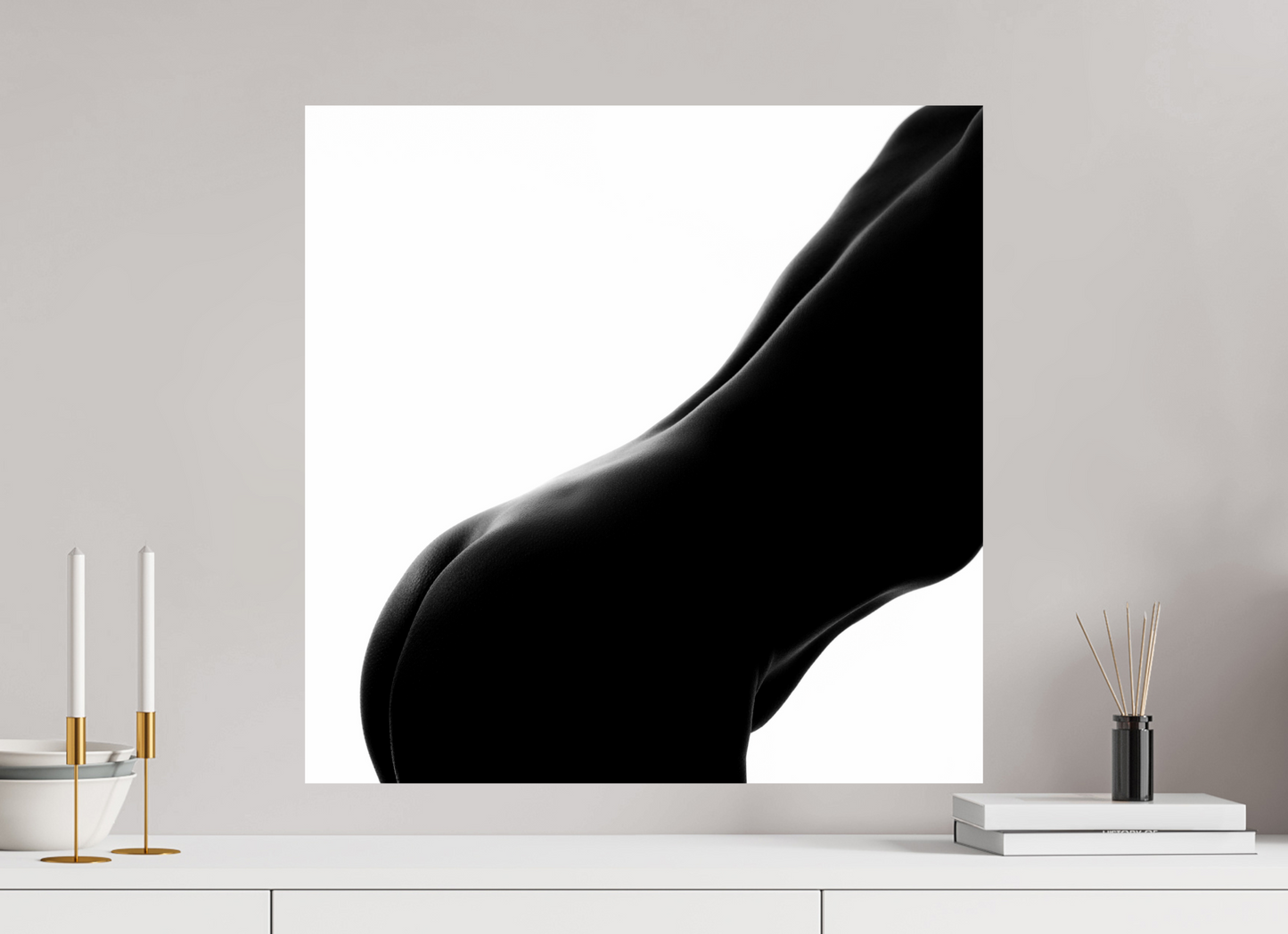 Silk - Schwarzweiß-Fotografie, Teilakt - Hochwertiger Abzug in Galeriequalität