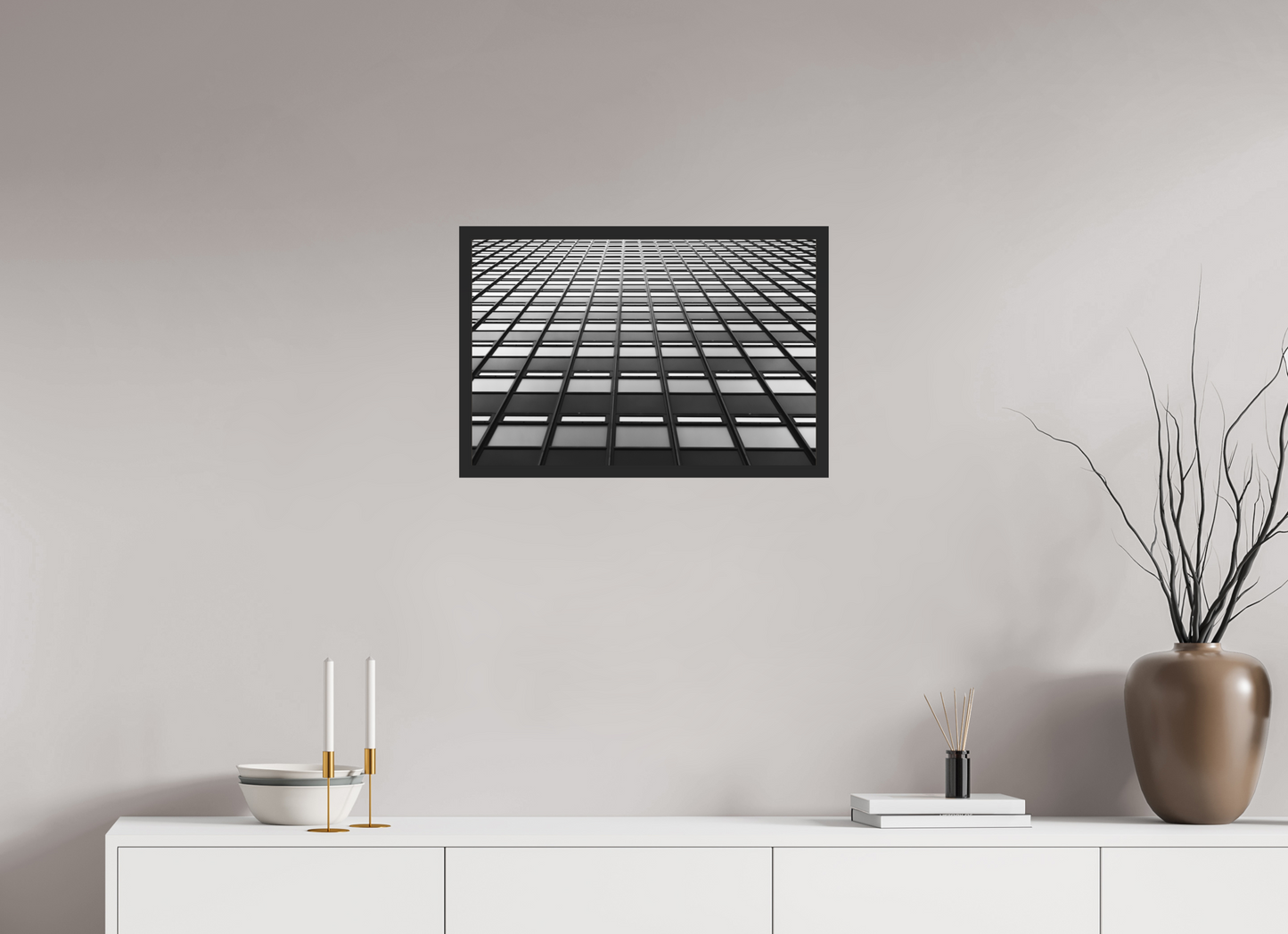 Grid - Schwarzweiß-Architekturfotografie - Hochwertiger Abzug in Galeriequalität