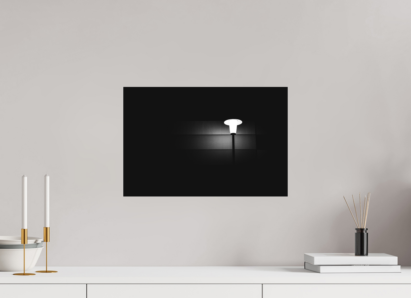 Epiphany - Minimalistische Schwarzweiß-Nachtfotografie - Hochwertiger Abzug in Galeriequalität