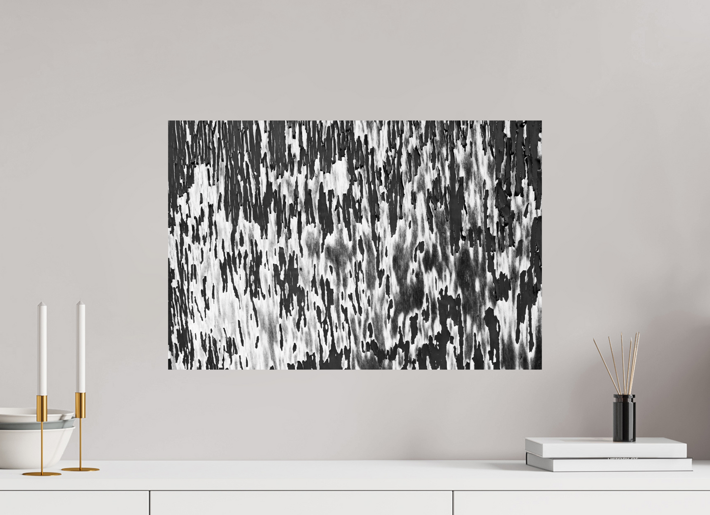 Chipping - Abstrakte Schwarzweiß-Fotografie, Nahaufnahme - Hochwertiger Abzug in Galeriequalität