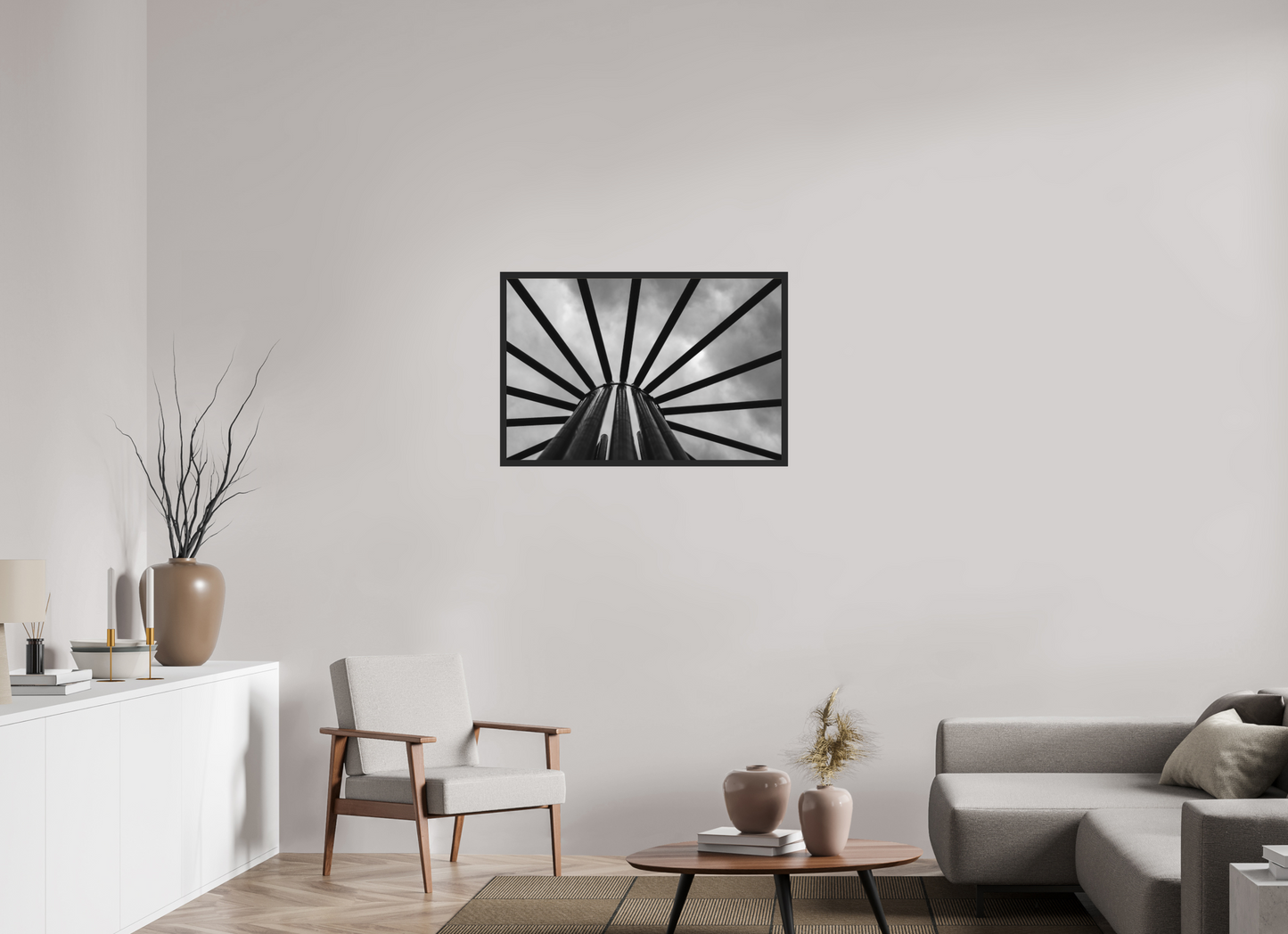 Rays - Abstrakte Schwarzweiß-Fotografie, Naheinstellung - Hochwertiger Abzug in Galeriequalität