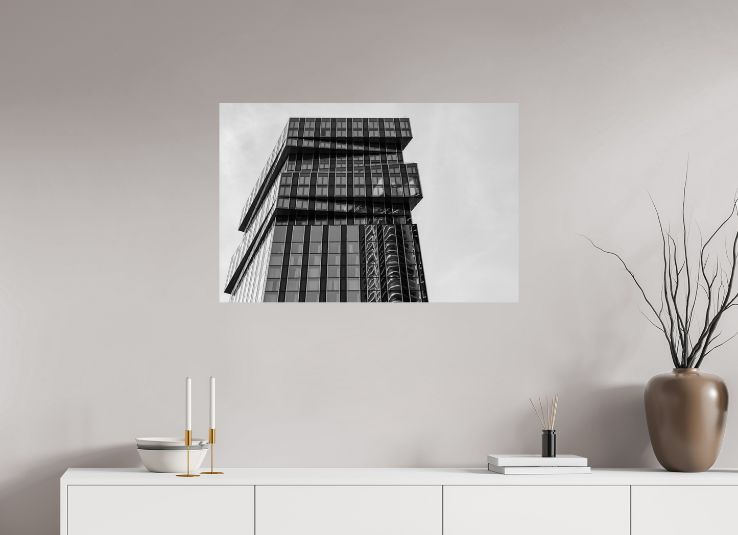 Jenga - Schwarzweiß-Architekturfotografie - Hochwertiger Abzug in Galeriequalität