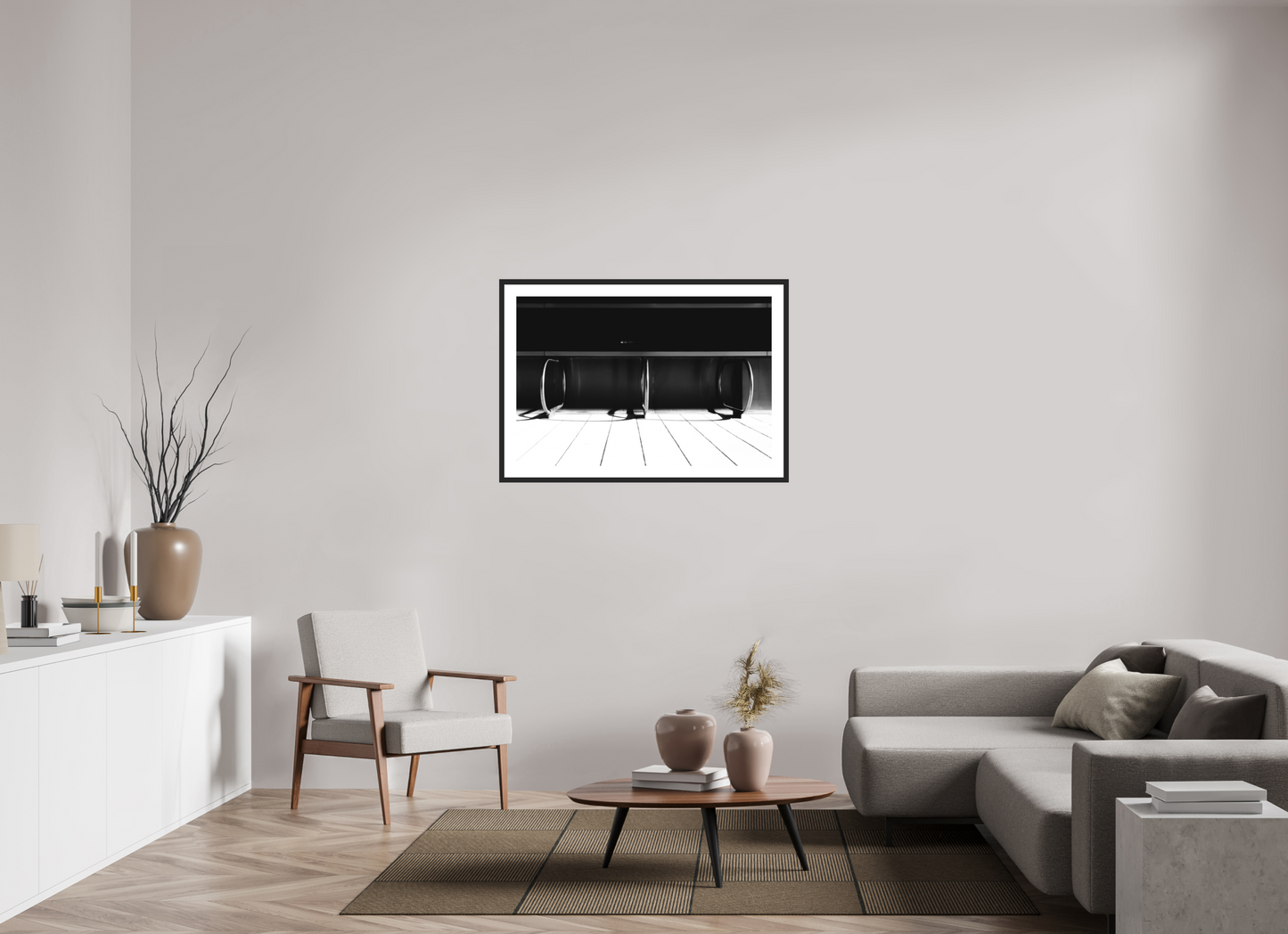 Triad - Schwarzweiß-Fotografie - Hochwertiger Abzug in Galeriequalität