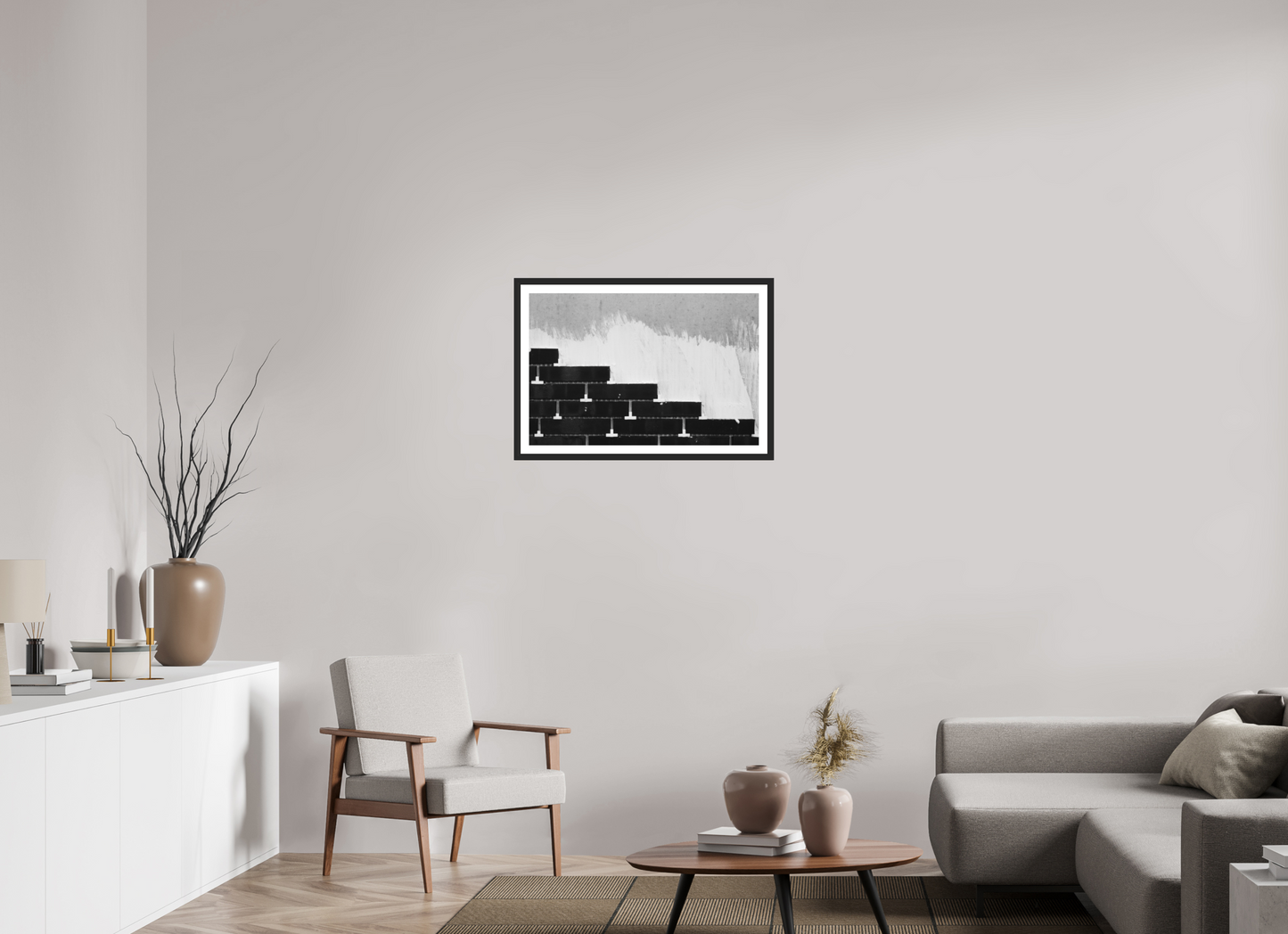 Steps - Abstrakte Schwarzweiß-Fotografie, Naheinstellung - Hochwertiger Abzug in Galeriequalität