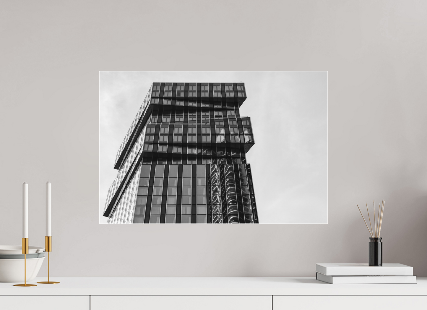 Jenga - Schwarzweiß-Architekturfotografie - Hochwertiger Abzug in Galeriequalität