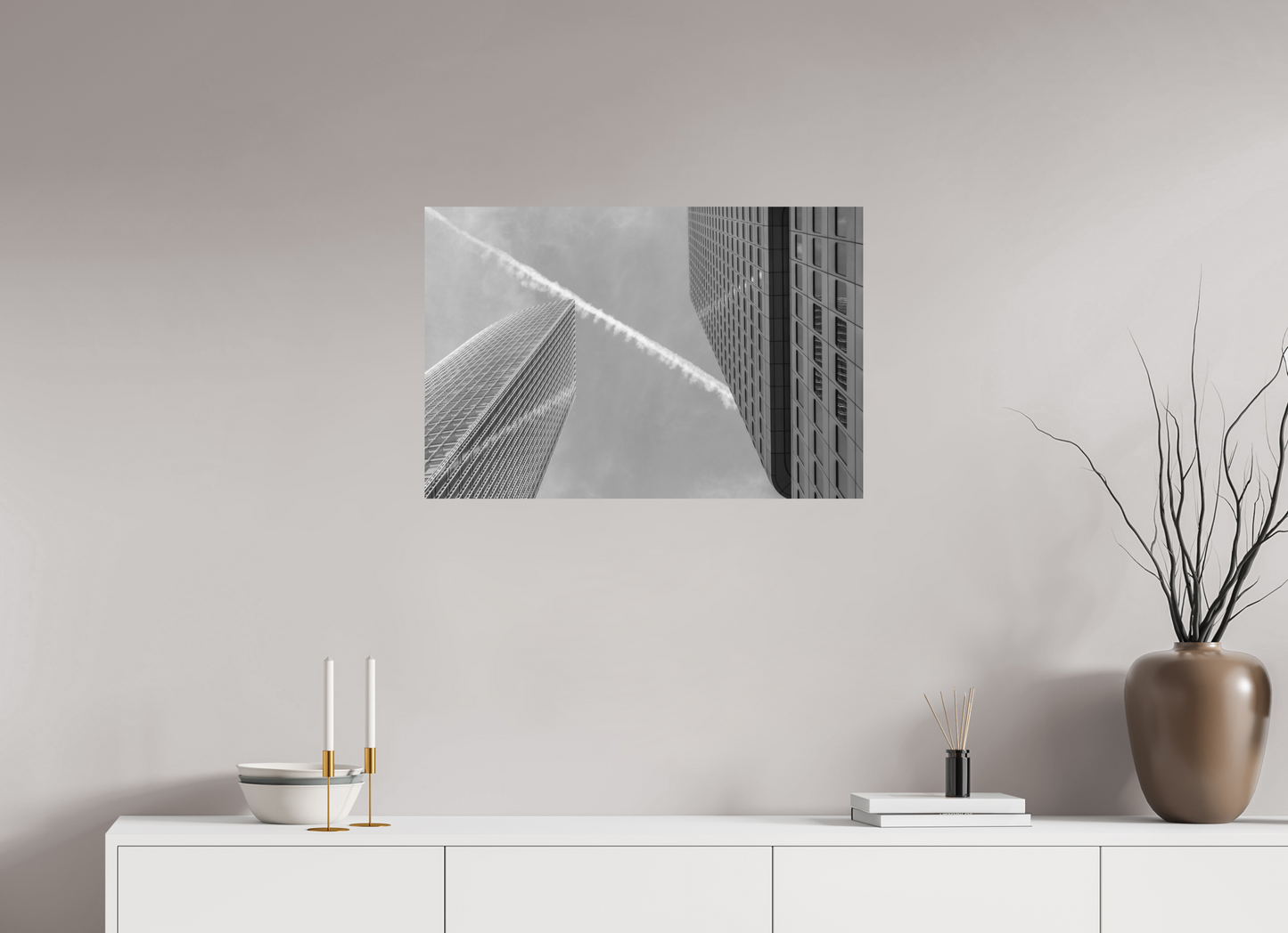 75 x 50 cm, Ilford on Aluminium X-Con - Schwarzweiß-Architekturfotografie - Hochwertiger Abzug in Galeriequalität