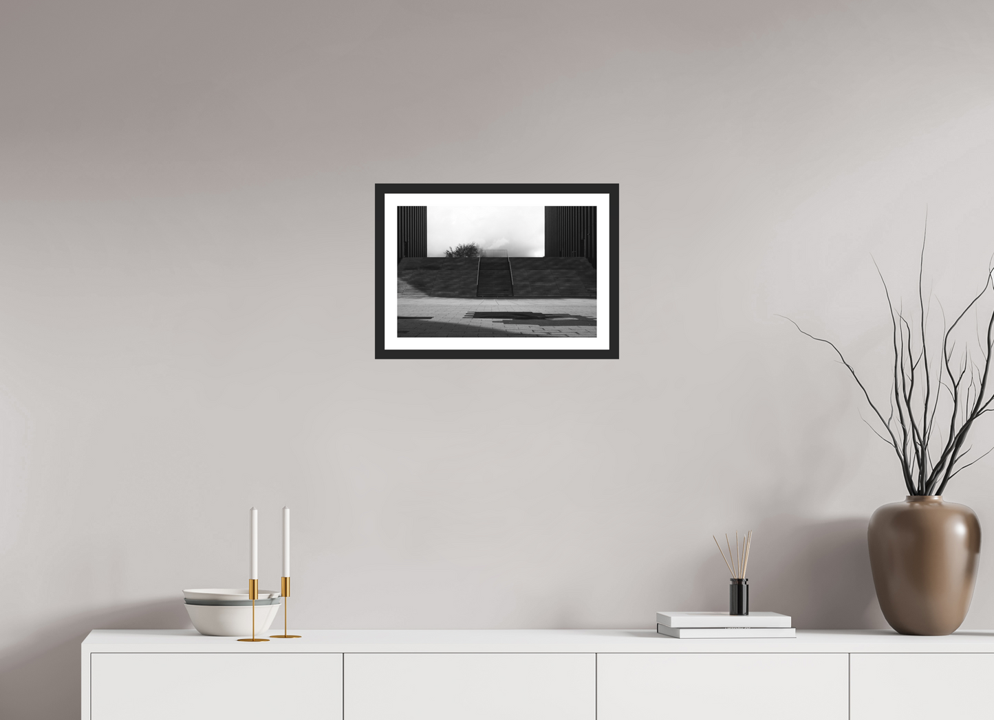 End - Schwarzweiß-Architekturfotografie - Hochwertiger Abzug in Galeriequalität