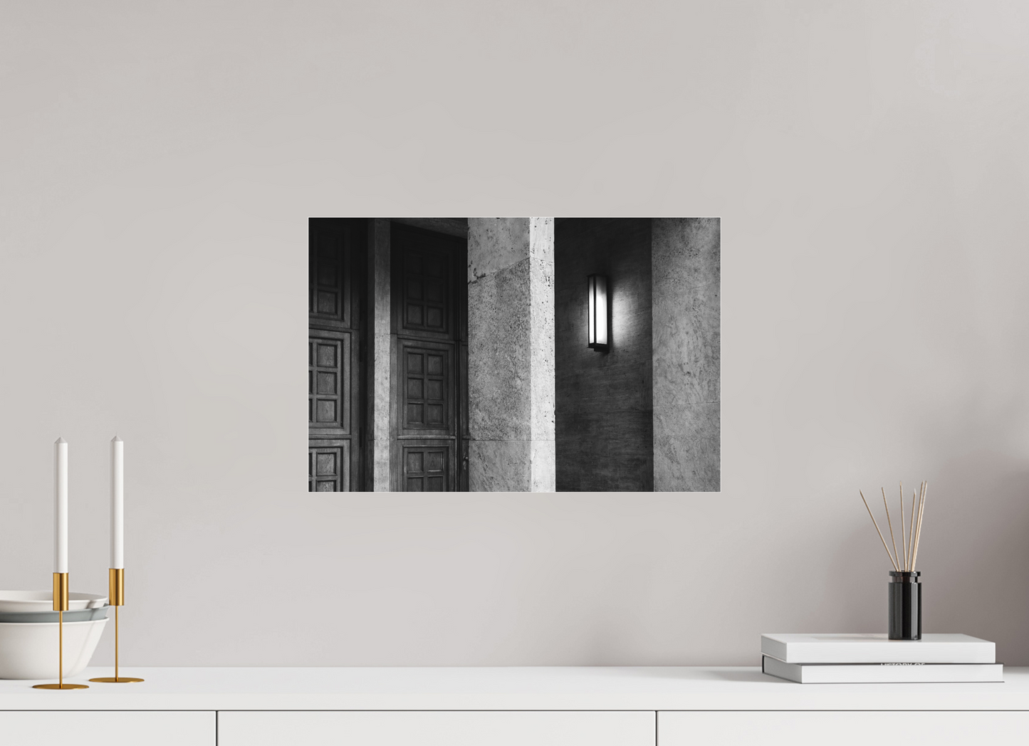 45 x 30 cm, Ilford on Aluminium behind Acrylic Glass Beacon - Schwarzweiß-Fotokunst - Hochwertiger Abzug in Galeriequalität