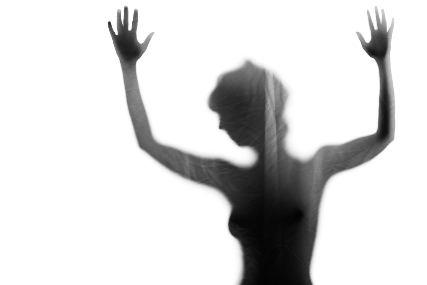 Veil III - Abstrakte Schwarzweiß-Fotografie - Teilakt - Instant High-Res Download