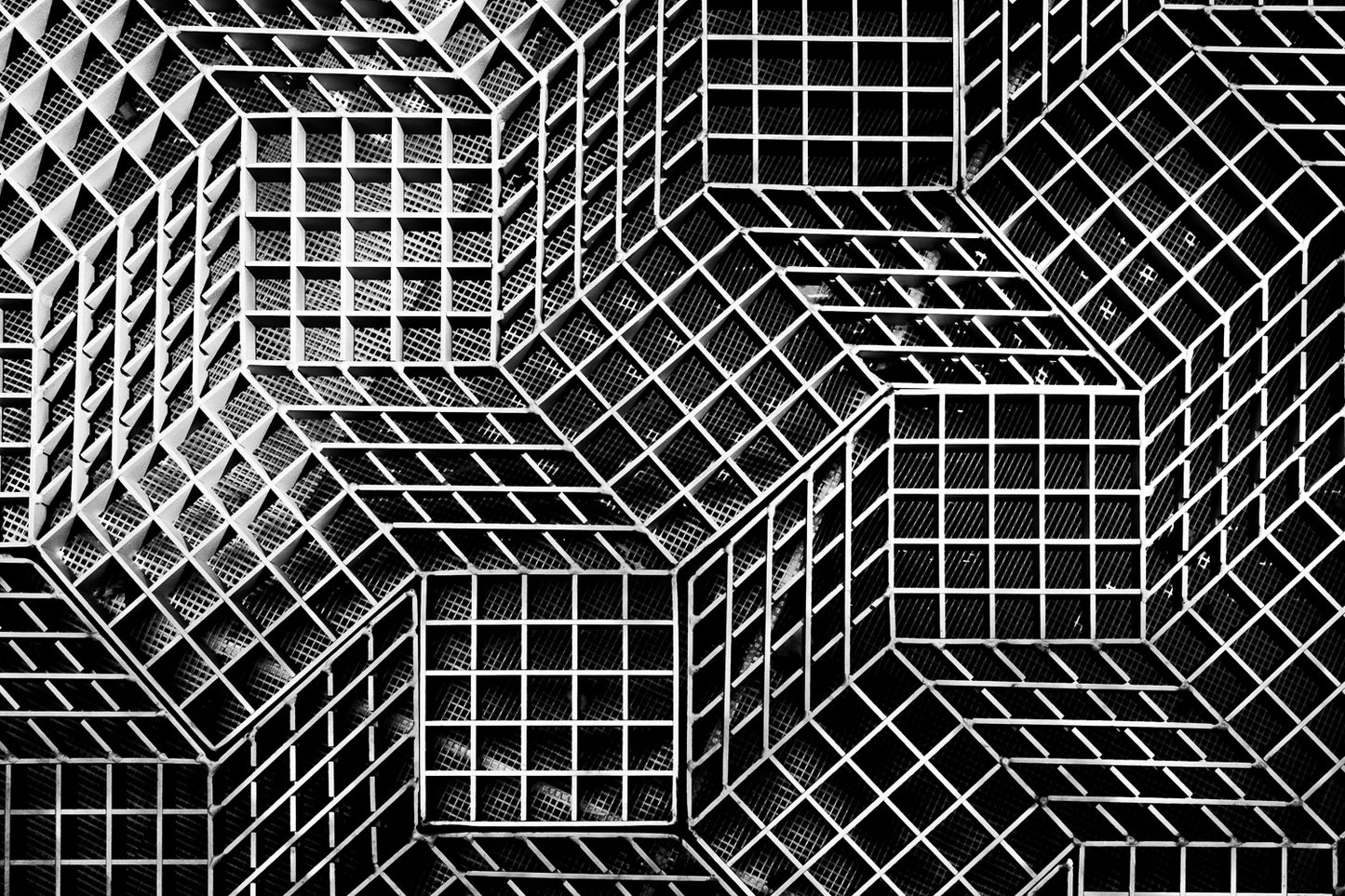Rubik's Cube - Abstrakte Schwarzweiß-Fotografie, Naheinstellung - Instant High-Res Download