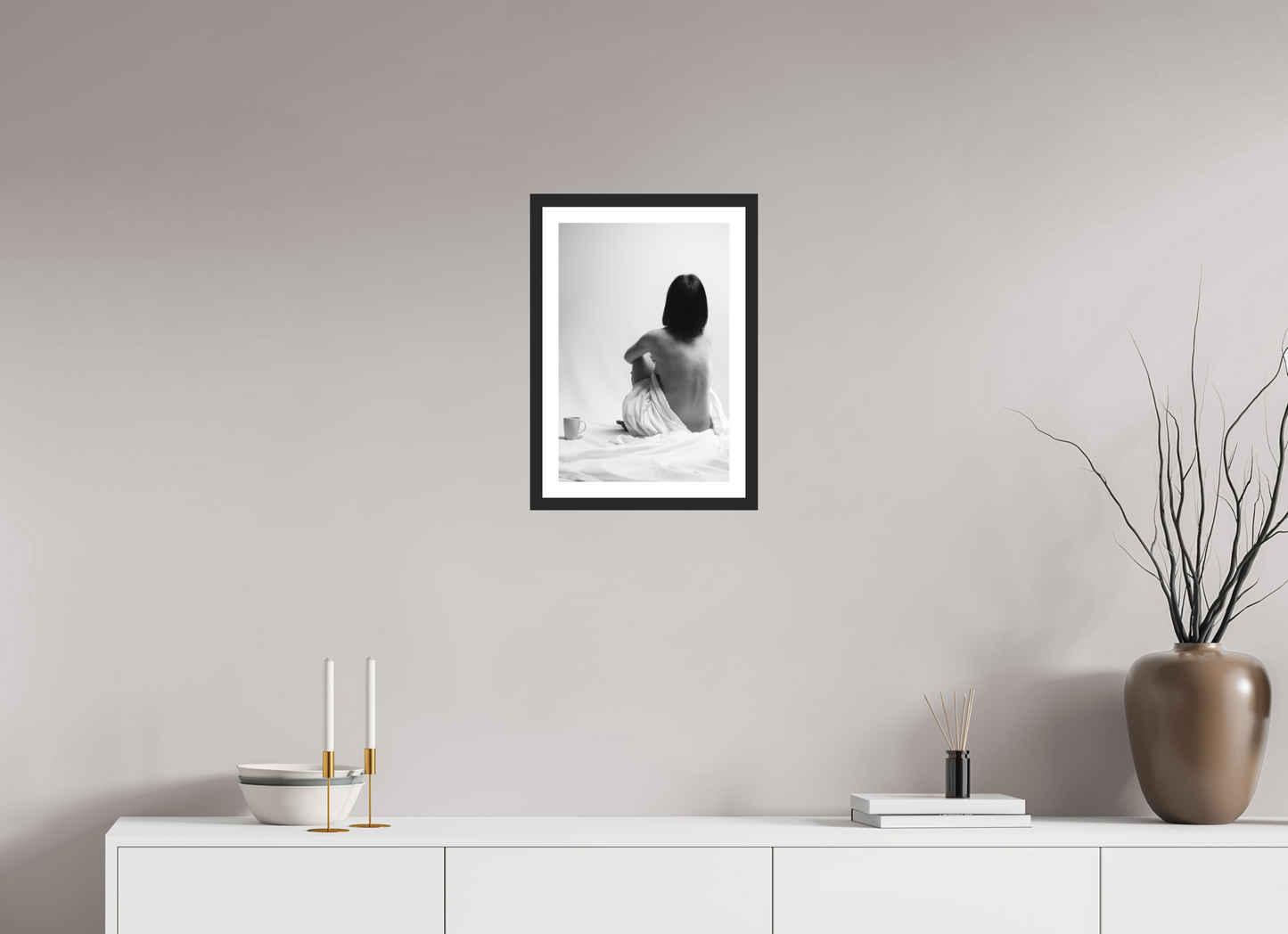 Absent - Schwarzweiß-Fotografie, Teilakt - Hochwertiger Abzug in Galeriequalität