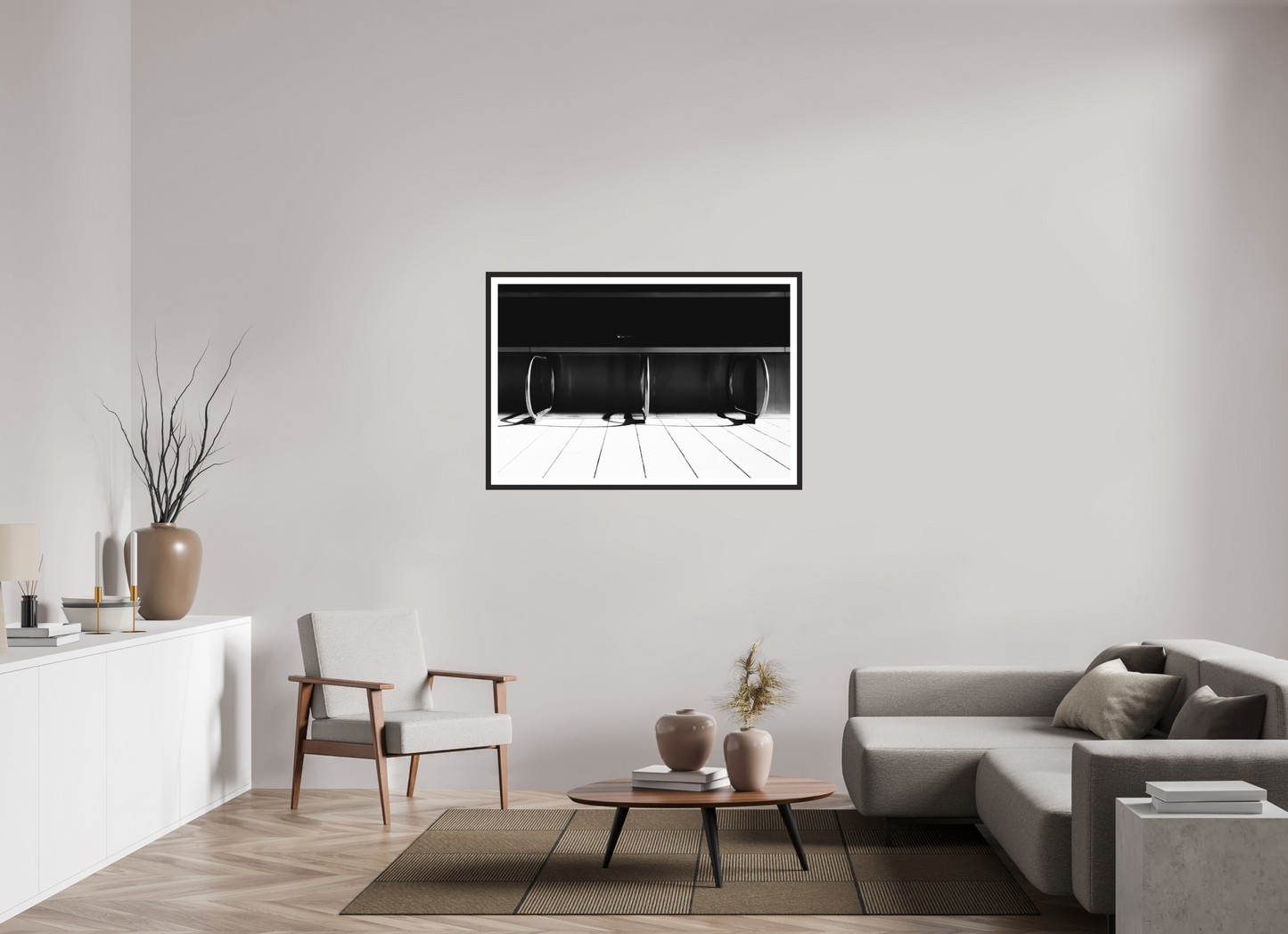 Triad - Schwarzweiß-Fotografie - Hochwertiger Abzug in Galeriequalität