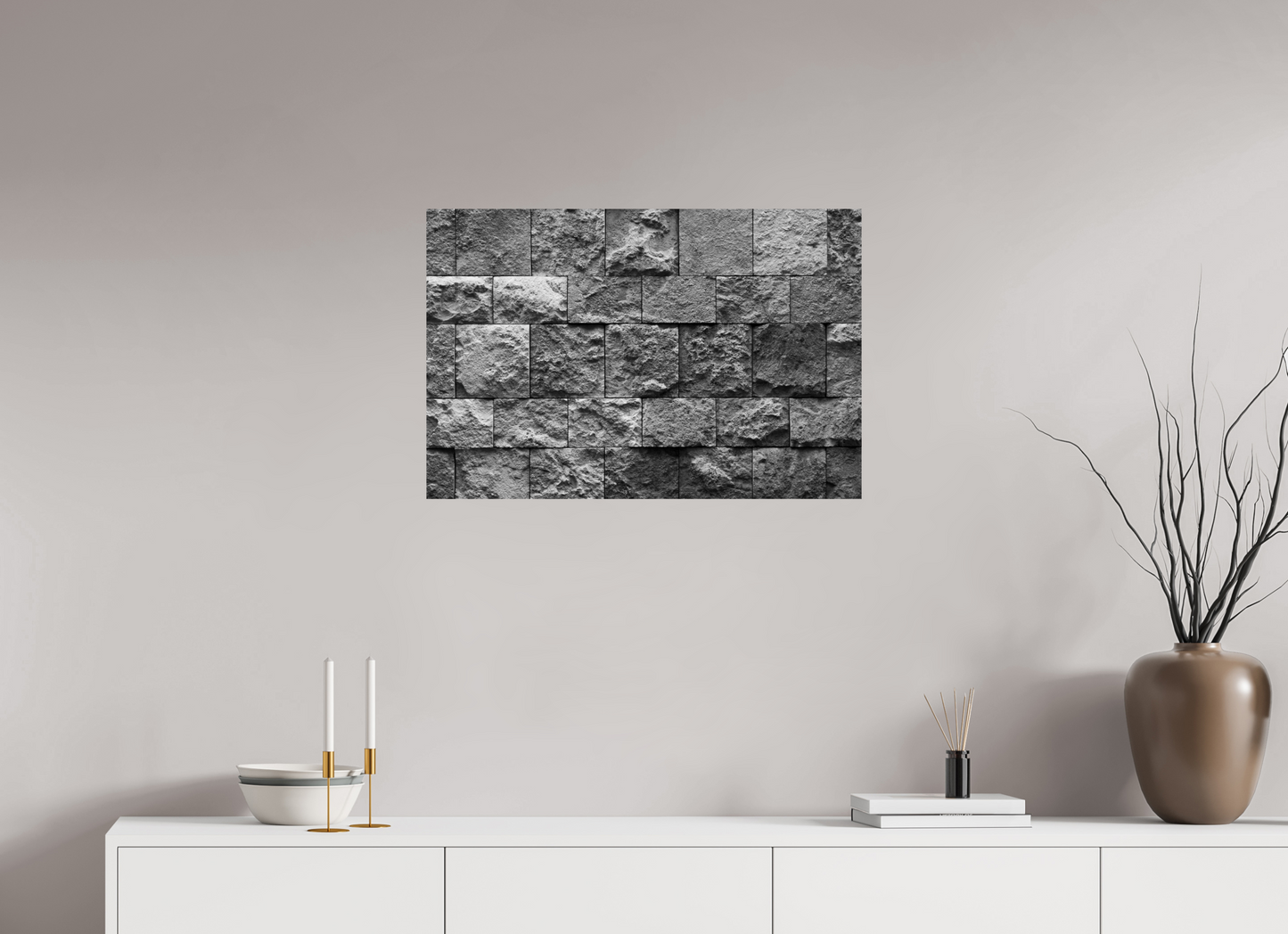 75 x 50 cm, Baryta Photo Print Misalignment - Abstrakte Schwarzweiß-Fotokunst - Hochwertiger Abzug in Galeriequalität