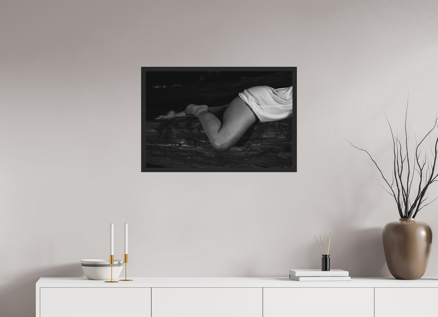 Rest - Schwarzweiß-Fotografie, Teilakt - Hochwertiger Abzug in Galeriequalität