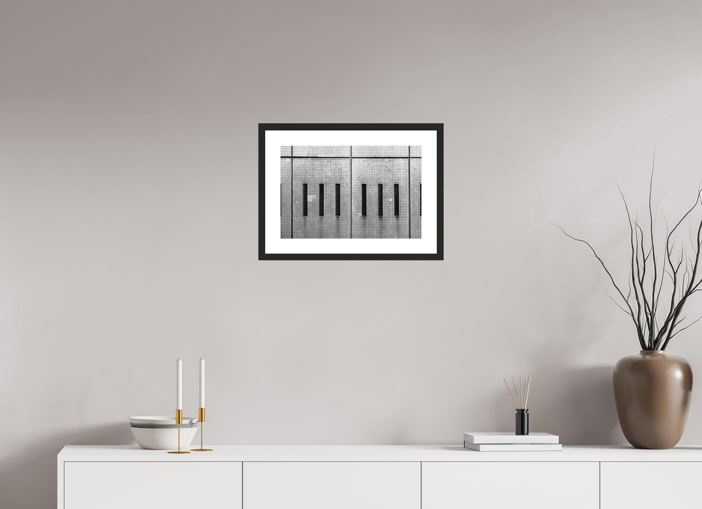 45 x 30 cm, Baryta Framed with Passepartout and Premium Glass Sixish - Schwarzweiß-Fotokunst - Hochwertiger Abzug