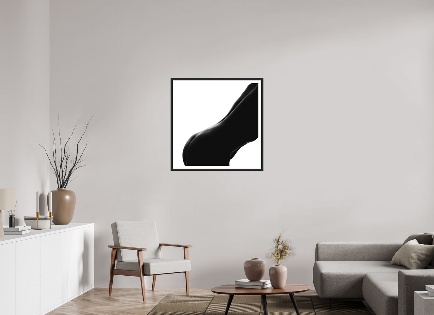 Silk - Schwarzweiß-Fotografie, Teilakt - Hochwertiger Abzug in Galeriequalität