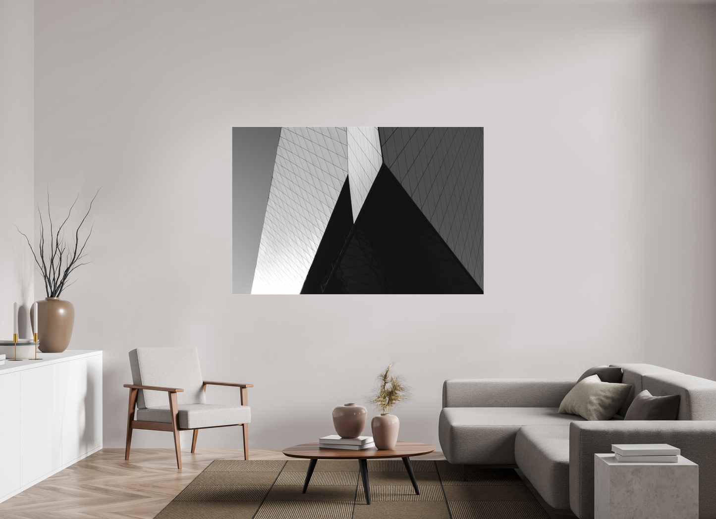 Triangles II - Black and White Architectural Photography - Gallery-Quality Premium Print