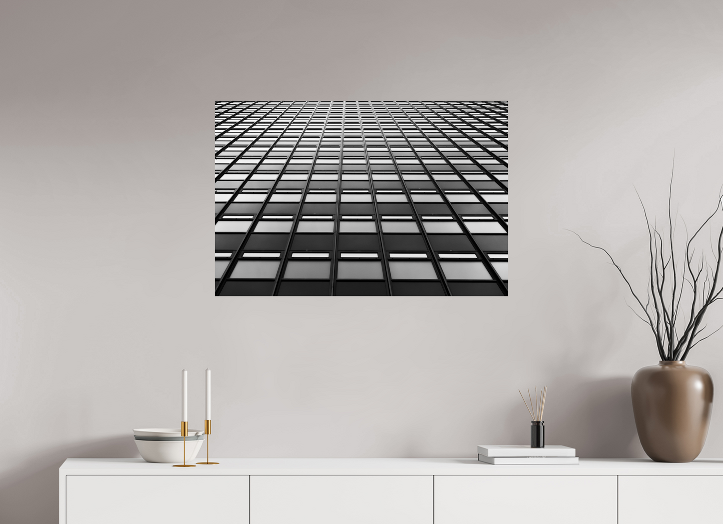 Grid - Schwarzweiß-Architekturfotografie - Hochwertiger Abzug in Galeriequalität