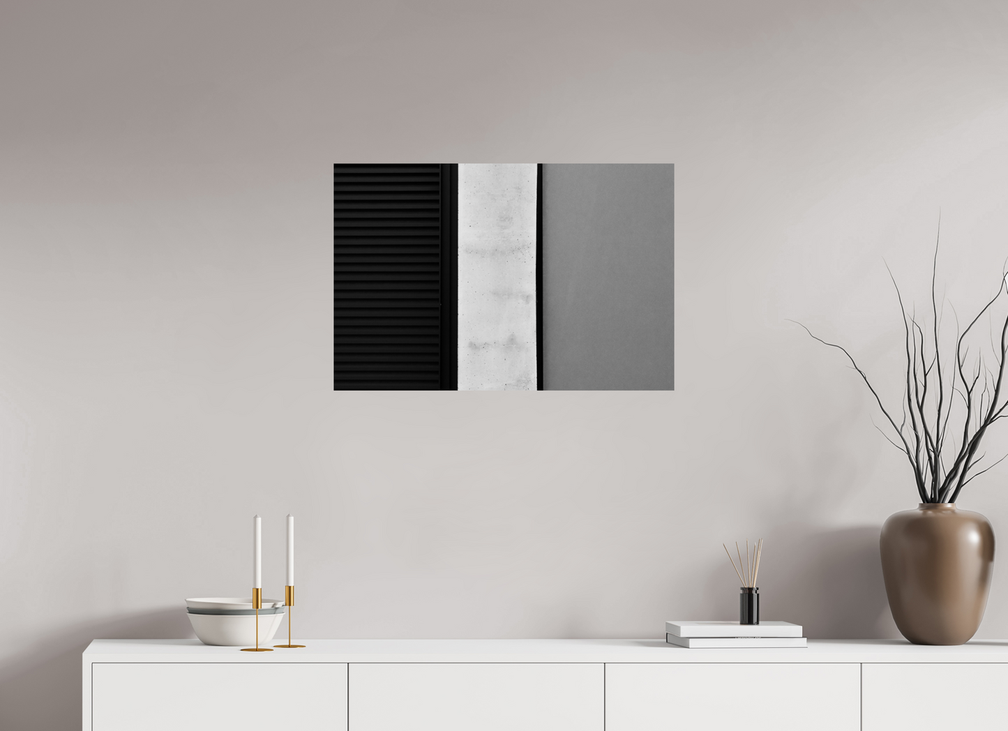 75 x 50 cm, Baryta Photo Print Palette - Abstrakte Schwarzweiß-Fotografie - Hochwertiger Abzug in Galeriequalität