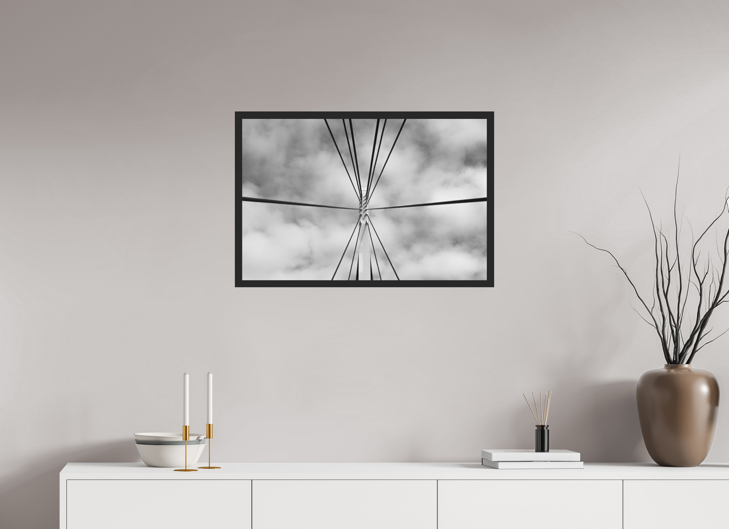 Suspension - Schwarzweiß-Fotografie - Hochwertiger Abzug in Galeriequalität