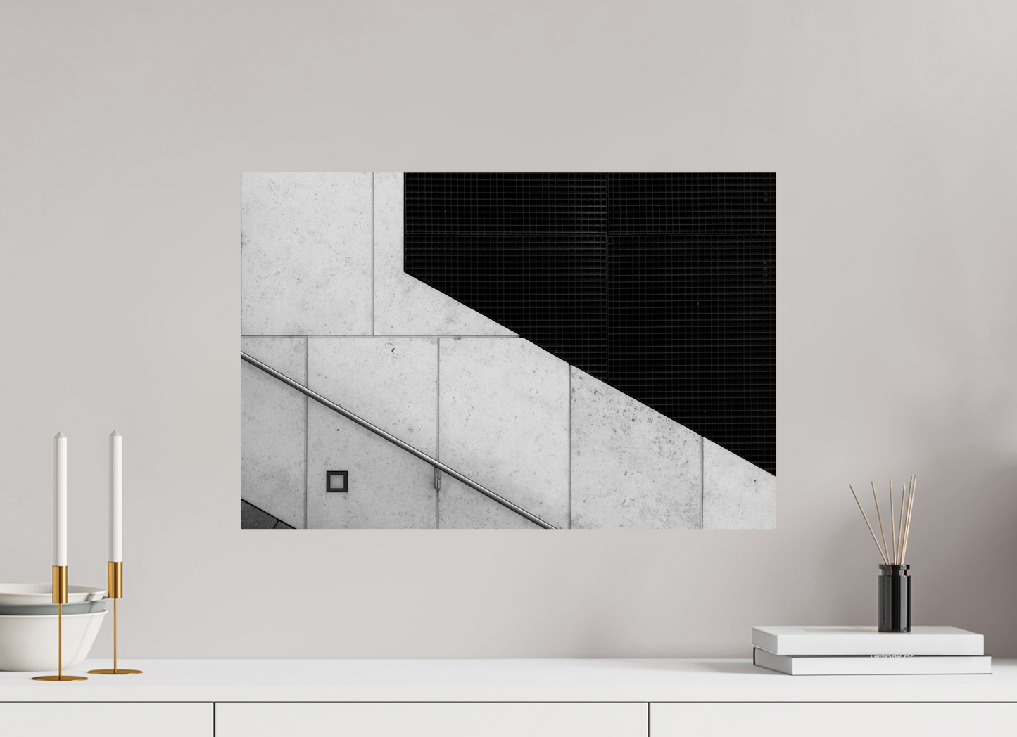 60 x 40 cm, Baryta Photo Print Cut - Abstrakte Schwarzweiß-Fotografie - Hochwertiger Abzug in Galeriequalität