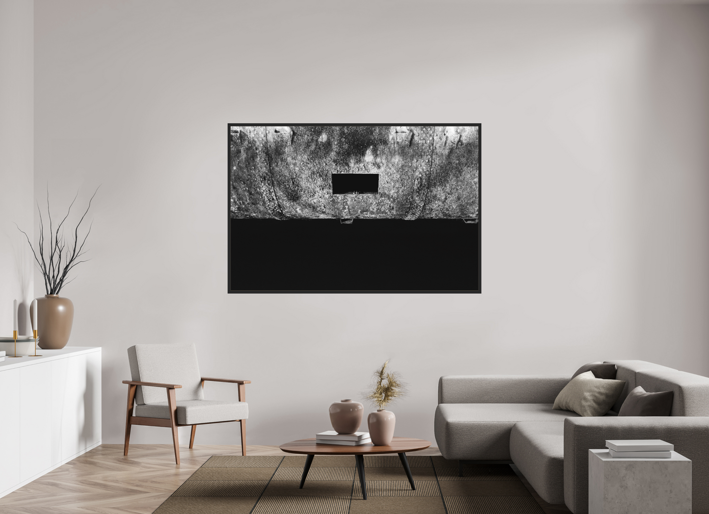 Peek - Abstrakte Schwarzweiß-Fotografie - Hochwertiger Abzug in Galeriequalität