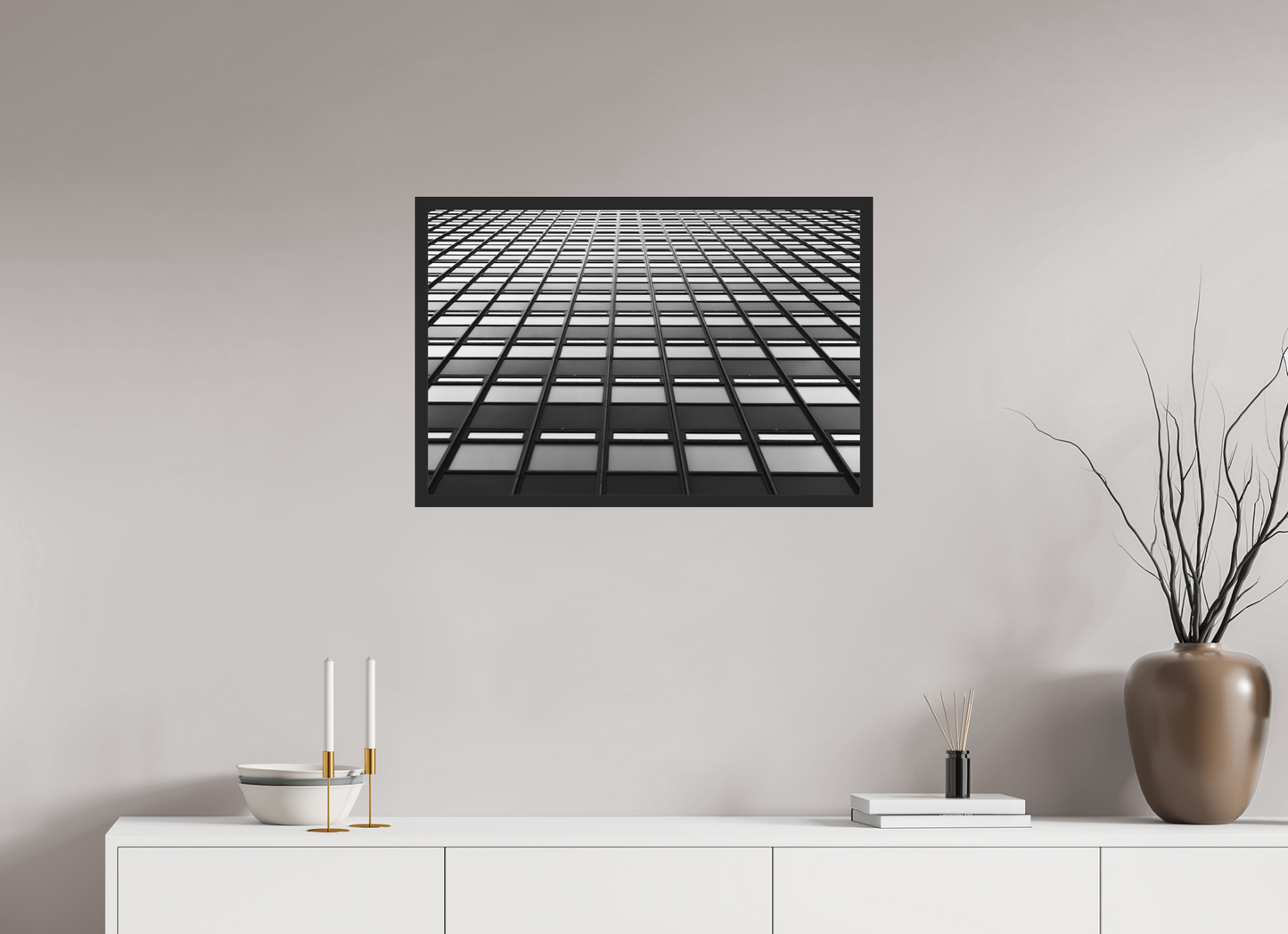 Grid - Schwarzweiß-Architekturfotografie - Hochwertiger Abzug in Galeriequalität