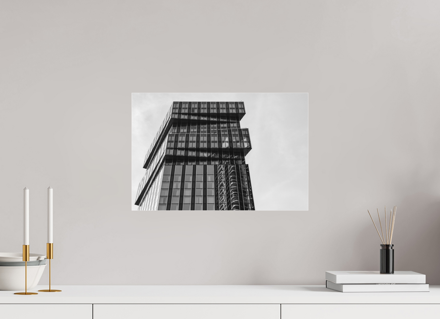 Jenga - Schwarzweiß-Architekturfotografie - Hochwertiger Abzug in Galeriequalität