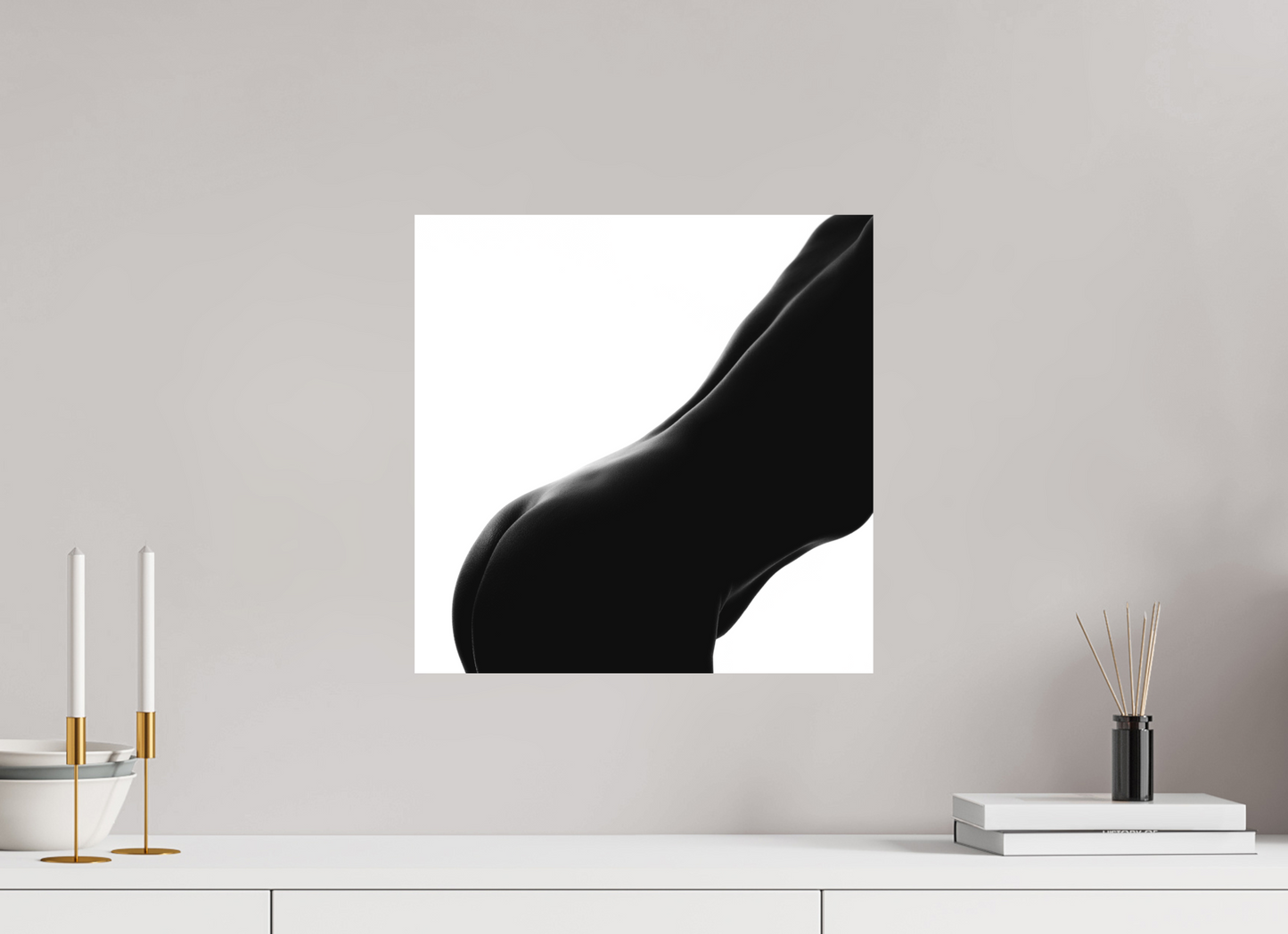 Silk - Schwarzweiß-Fotografie, Teilakt - Hochwertiger Abzug in Galeriequalität