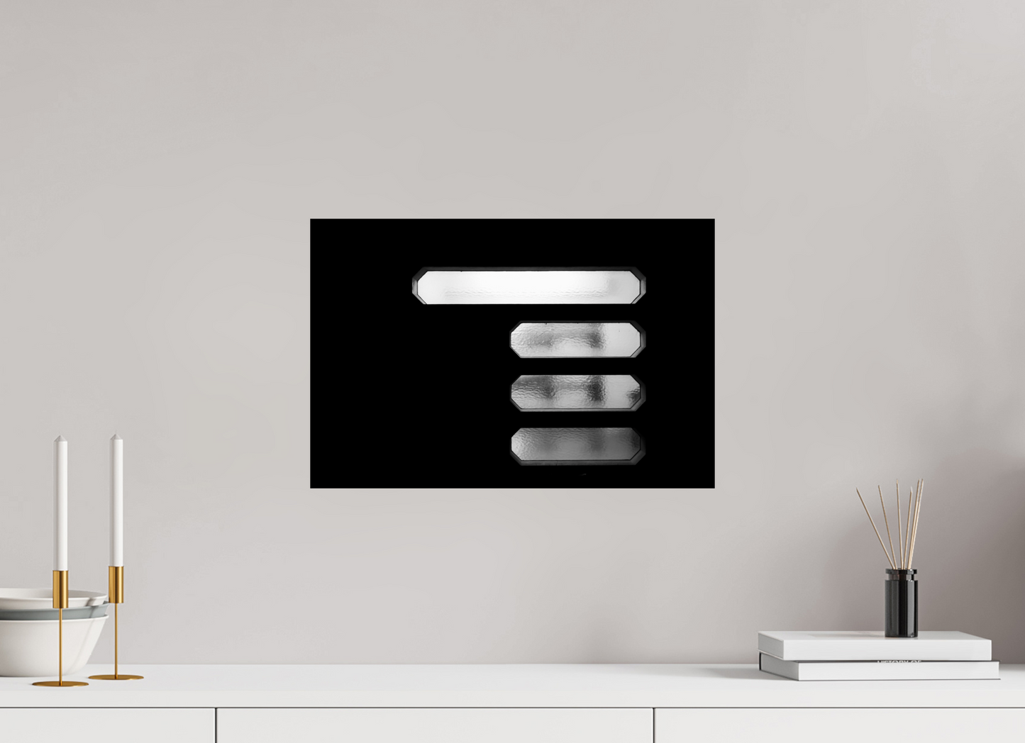 Pointer - Schwarzweiß-Nachtfotografie - Hochwertiger Abzug in Galeriequalität