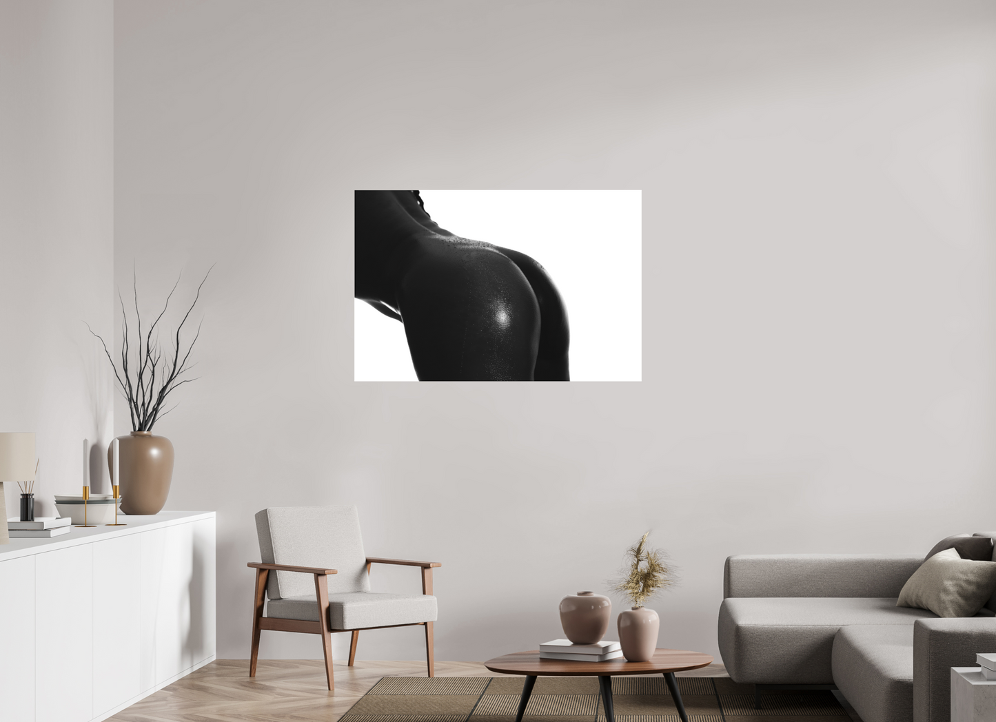 Dew - Schwarzweiß-Fotografie, Teilakt - Hochwertiger Abzug in Galeriequalität