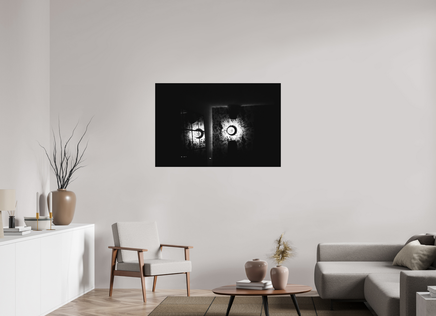 Nova - Schwarzweiß-Nachtfotografie - Hochwertiger Abzug in Galeriequalität