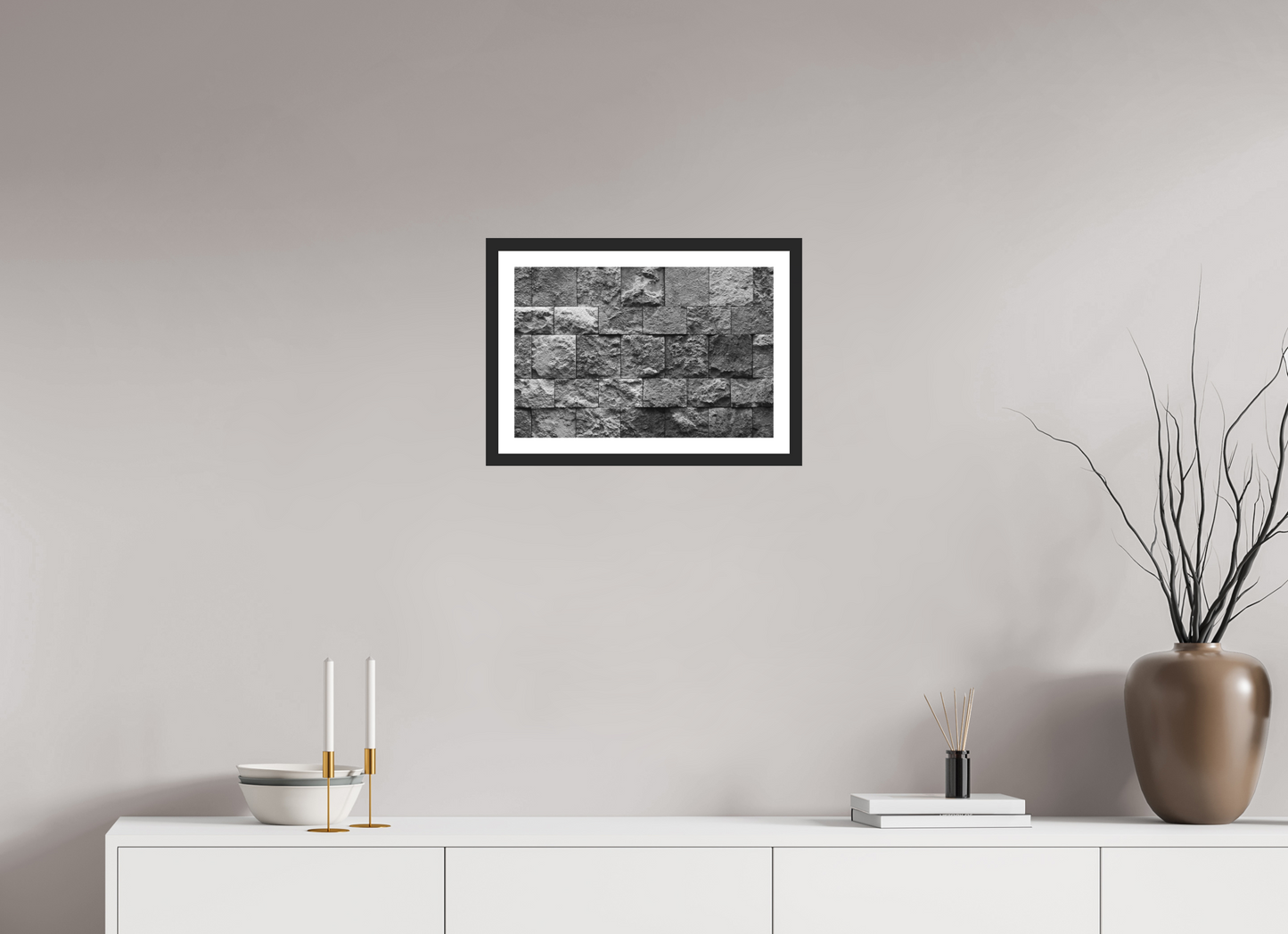 45 x 30 cm, Ilford on Aluminium, Framed with Border Misalignment - Abstrakte Schwarzweiß-Fotokunst - Hochwertiger Abzug in Galeriequalität