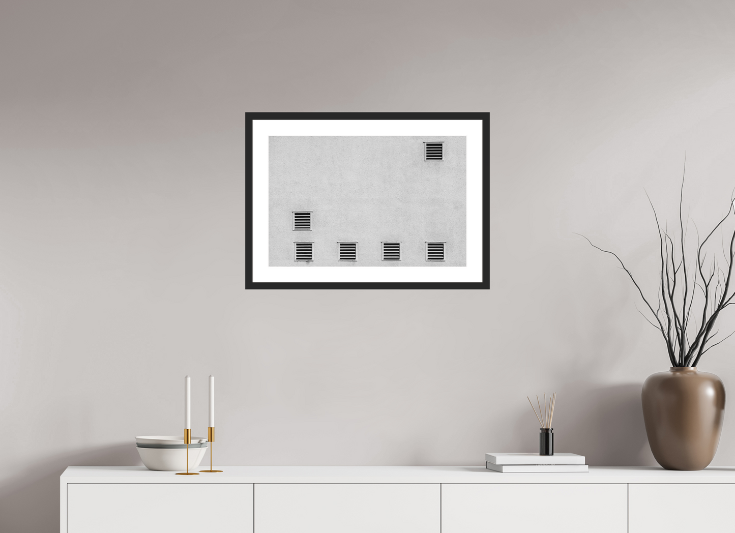 Odds - Minimalistische Schwarzweiß-Architekturfotografie - Hochwertiger Abzug in Galeriequalität