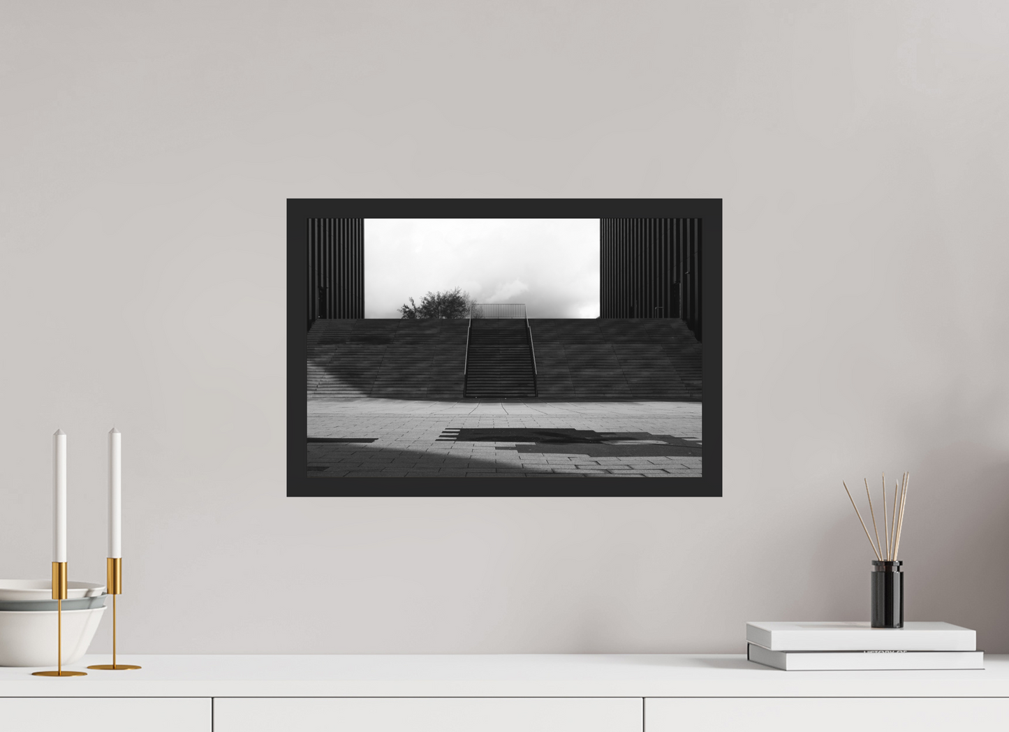 End - Schwarzweiß-Architekturfotografie - Hochwertiger Abzug in Galeriequalität