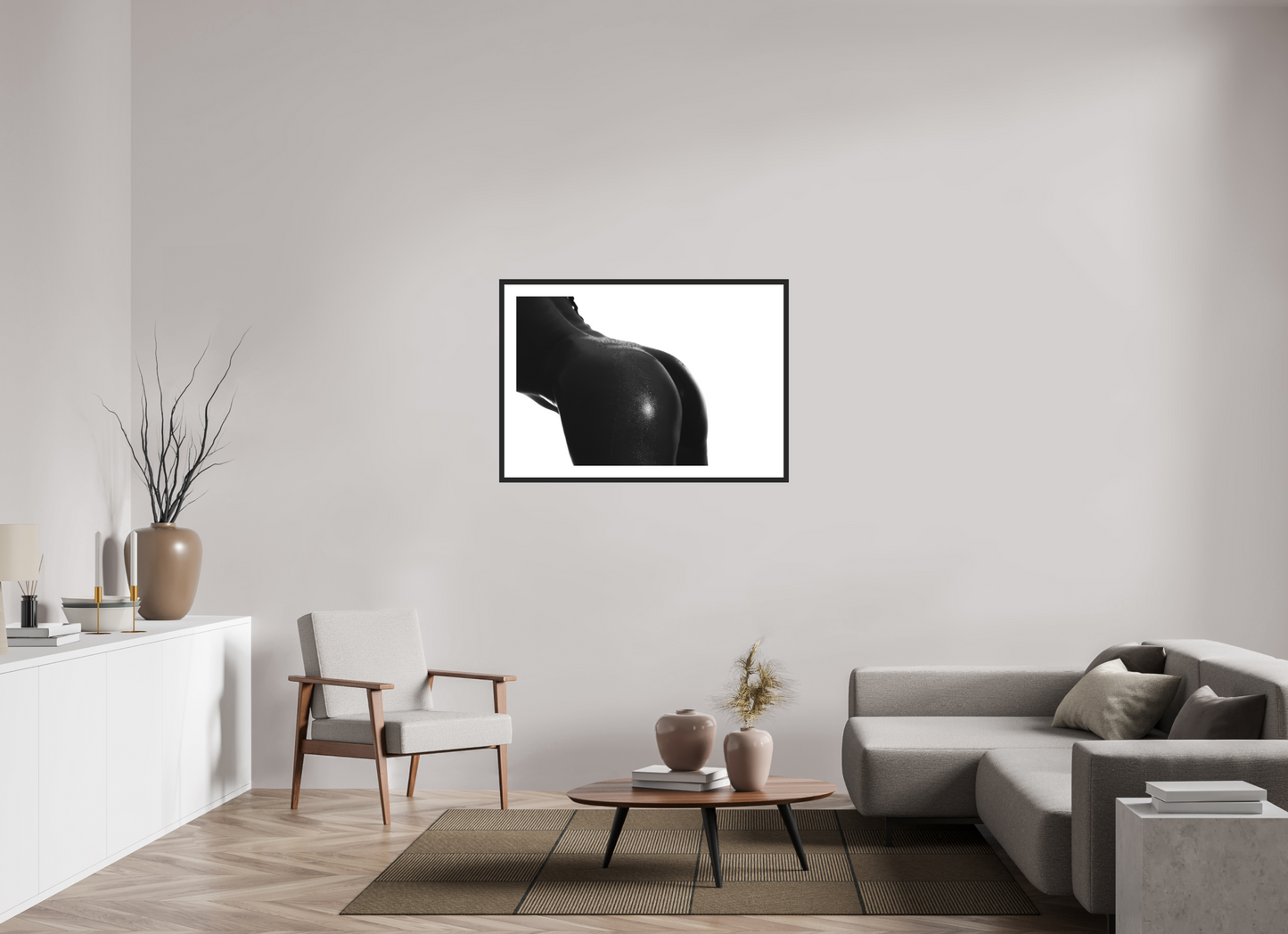 Dew - Schwarzweiß-Fotografie, Teilakt - Hochwertiger Abzug in Galeriequalität